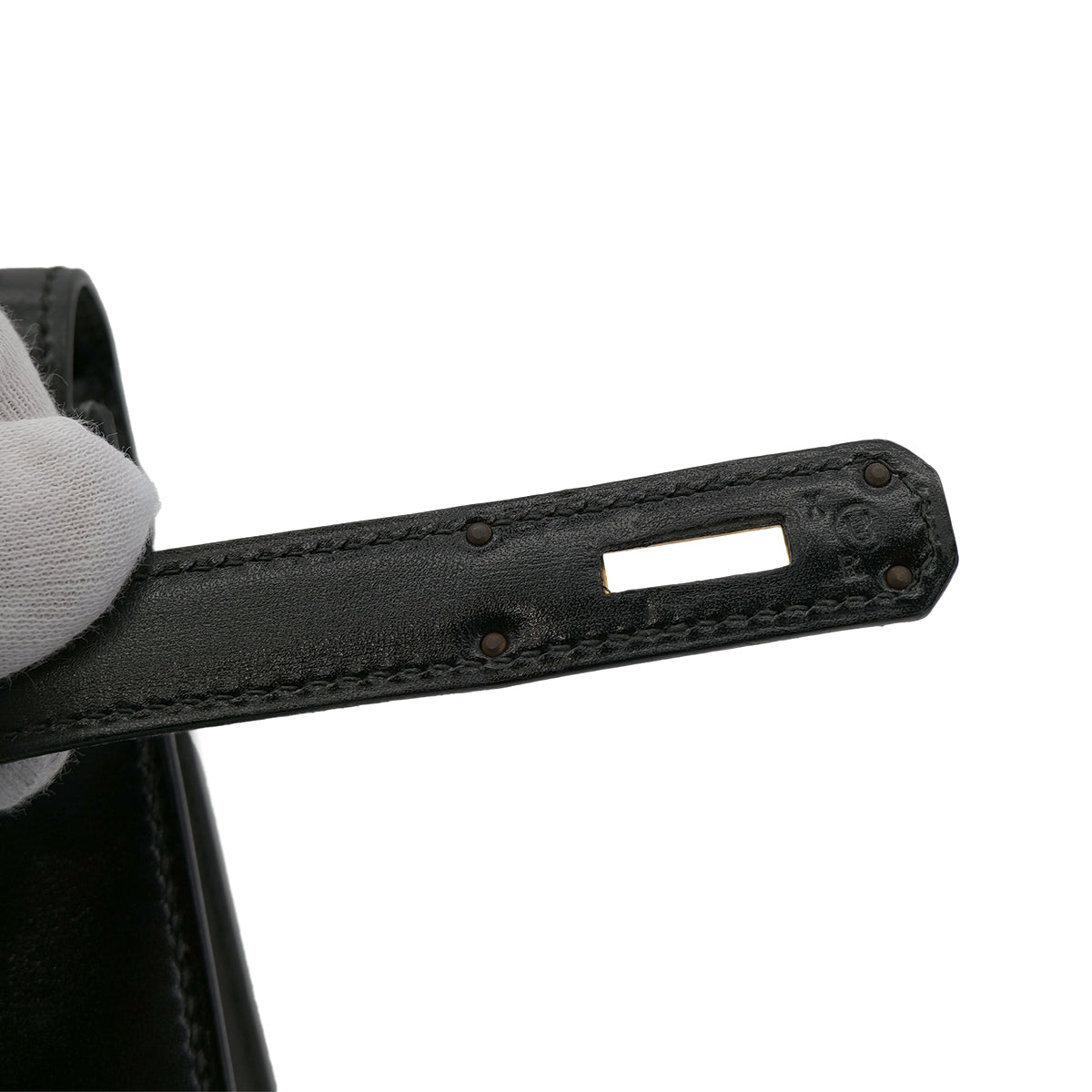 HERMES KELLY 28 SELLIER BLACK BOX CALF HAND SHOULDER BAG 〇U GHW 90301088