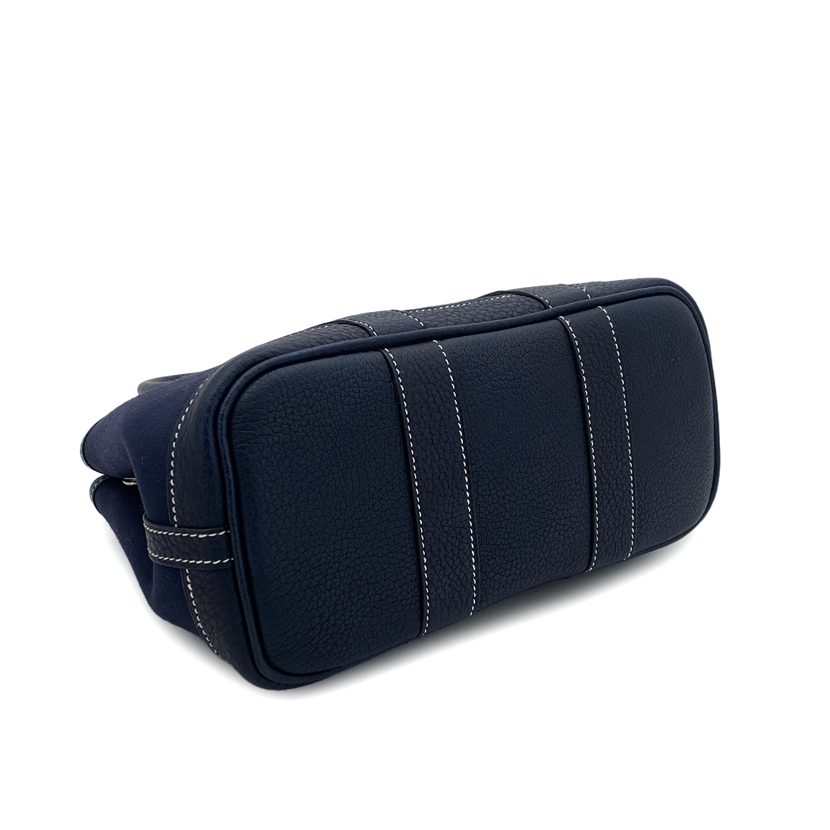 HERMES GARDEN PARTY TTPM BLUE MARINE TOILE OFFICIER NEGONDA HAND BAG □I 90301094