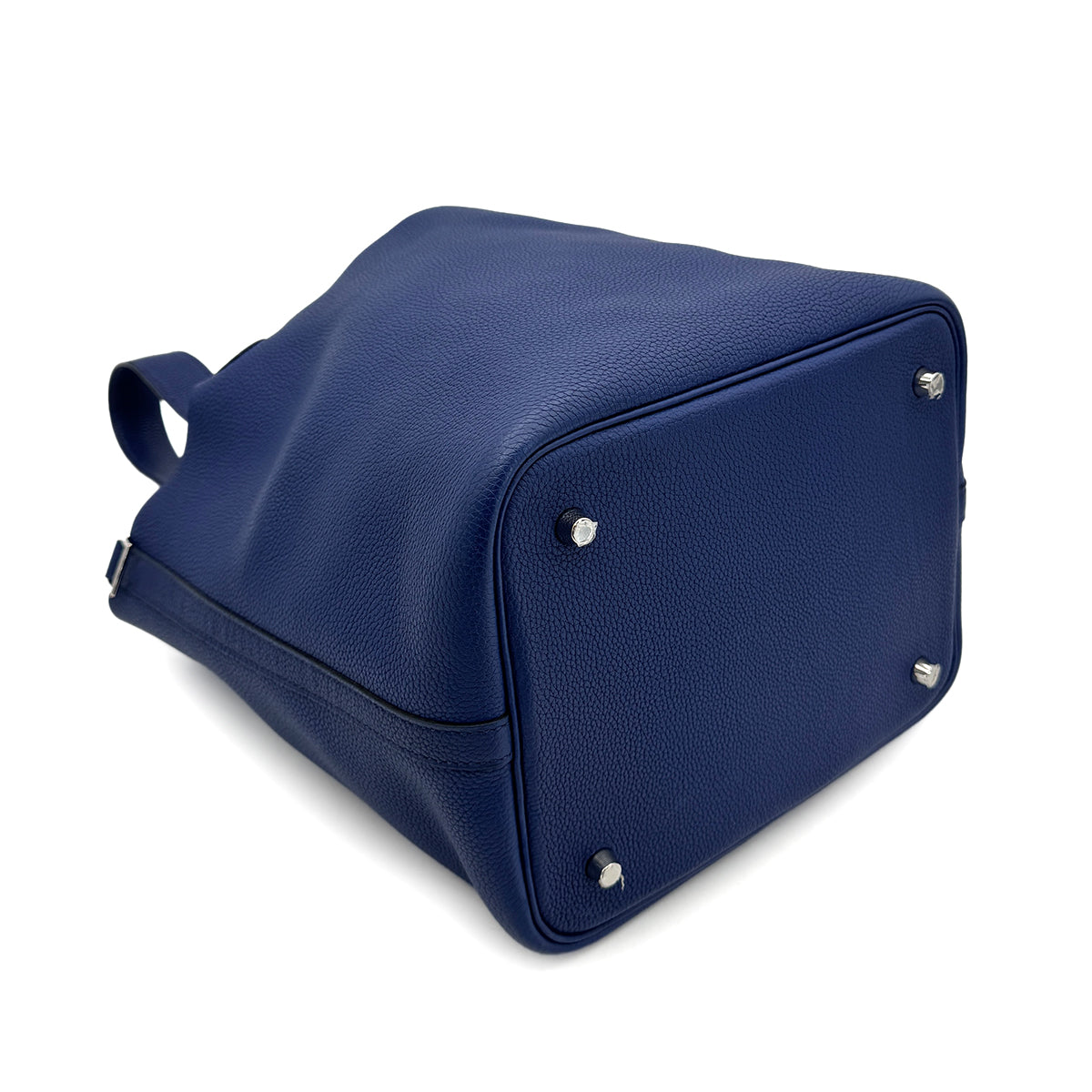 HERMES PICOTIN LOCK MM BLUE ENCRE TAURILLON CLEMENCE HAND BAG D 90301099