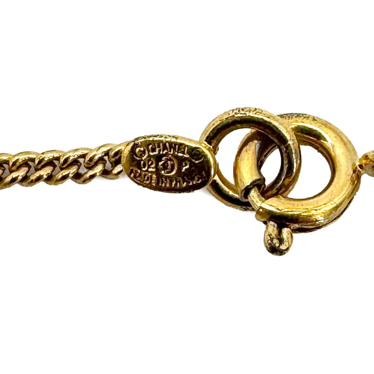 CHANEL NECKLACE COCOMARK RHINESTONE PINK ACCESSORY 02P 90301116