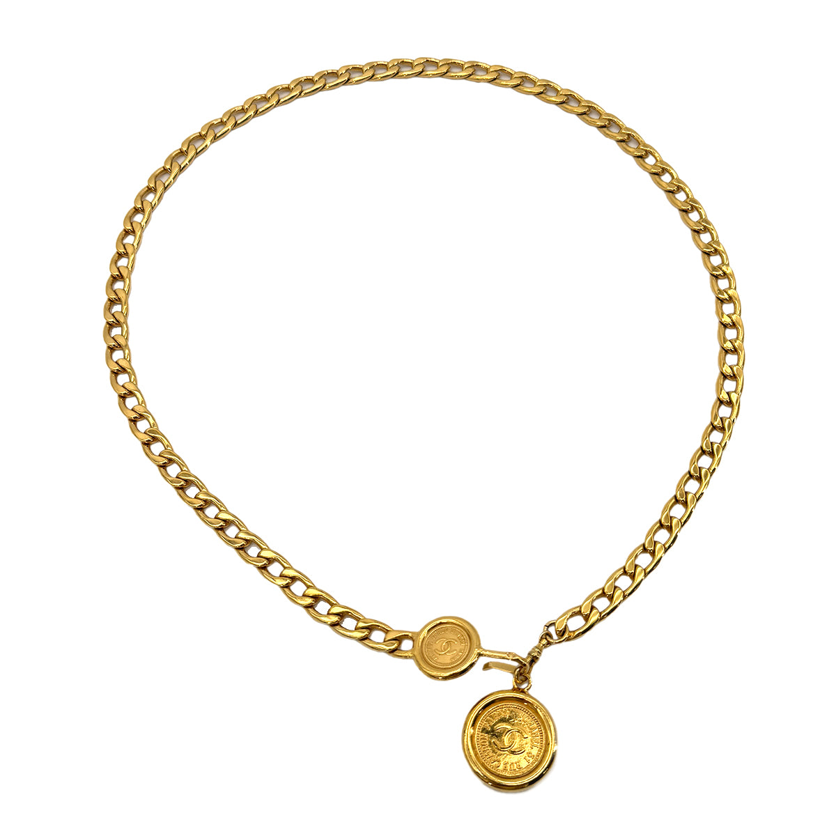 CHANEL VINTAGE CHAIN BELT COCOMARK ACCESSORY 90301124