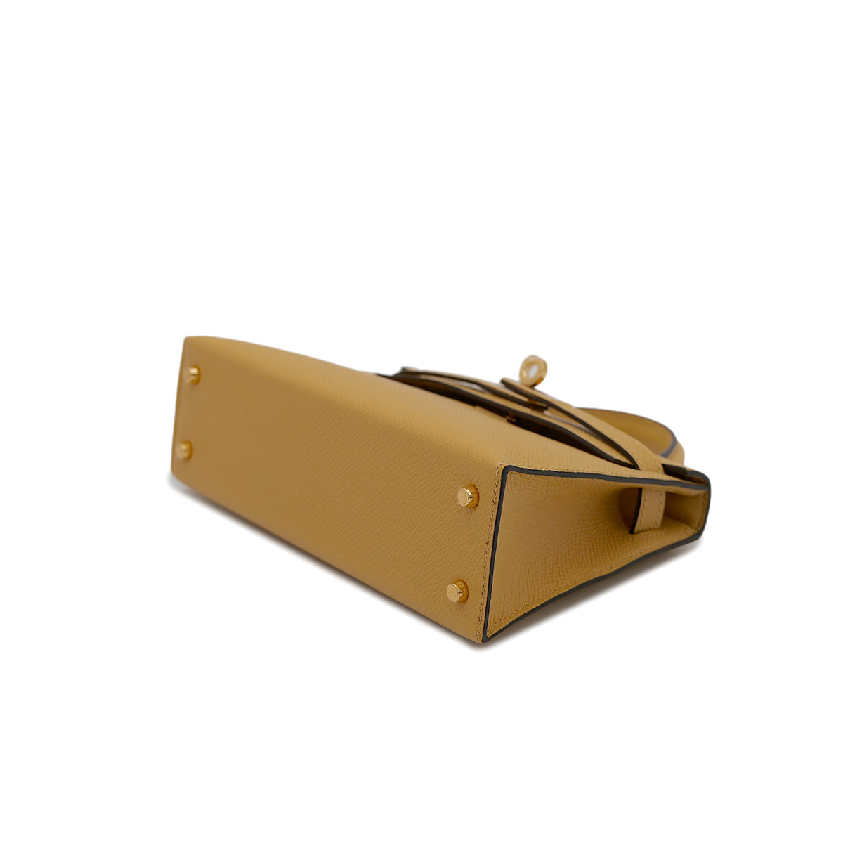 HERMES KELLY MINI 2 PAILLE VEAU EPSOM HAND SHOULDER BAG K GHW 90301625