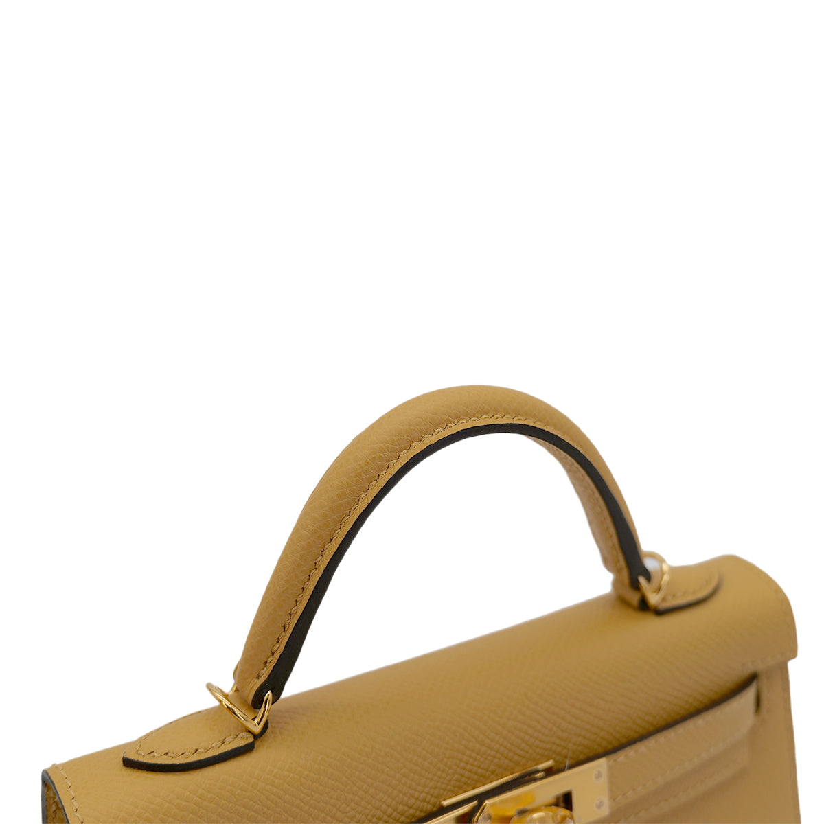 HERMES KELLY MINI 2 PAILLE VEAU EPSOM HAND SHOULDER BAG K GHW 90301625