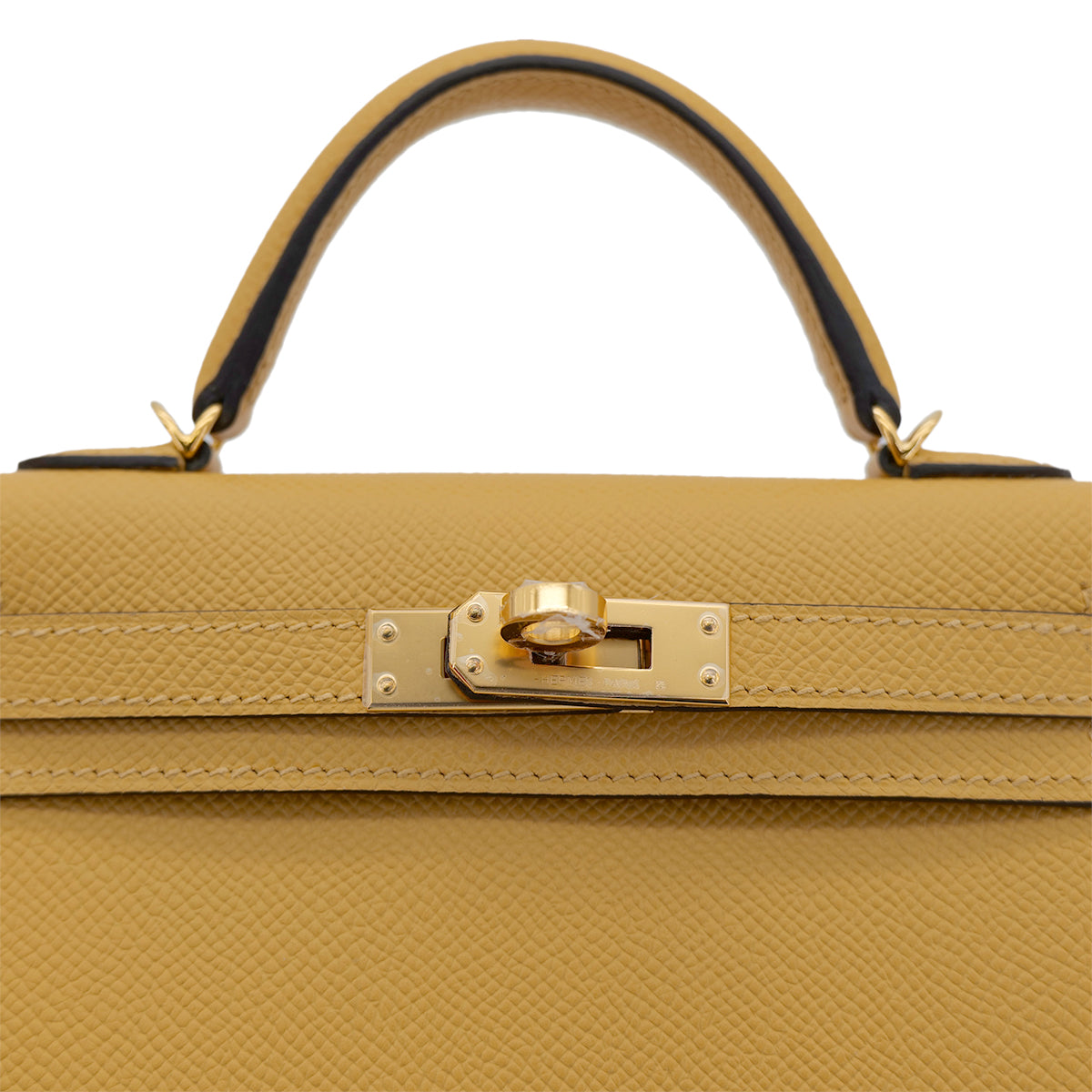 HERMES KELLY MINI 2 PAILLE VEAU EPSOM HAND SHOULDER BAG K GHW 90301625