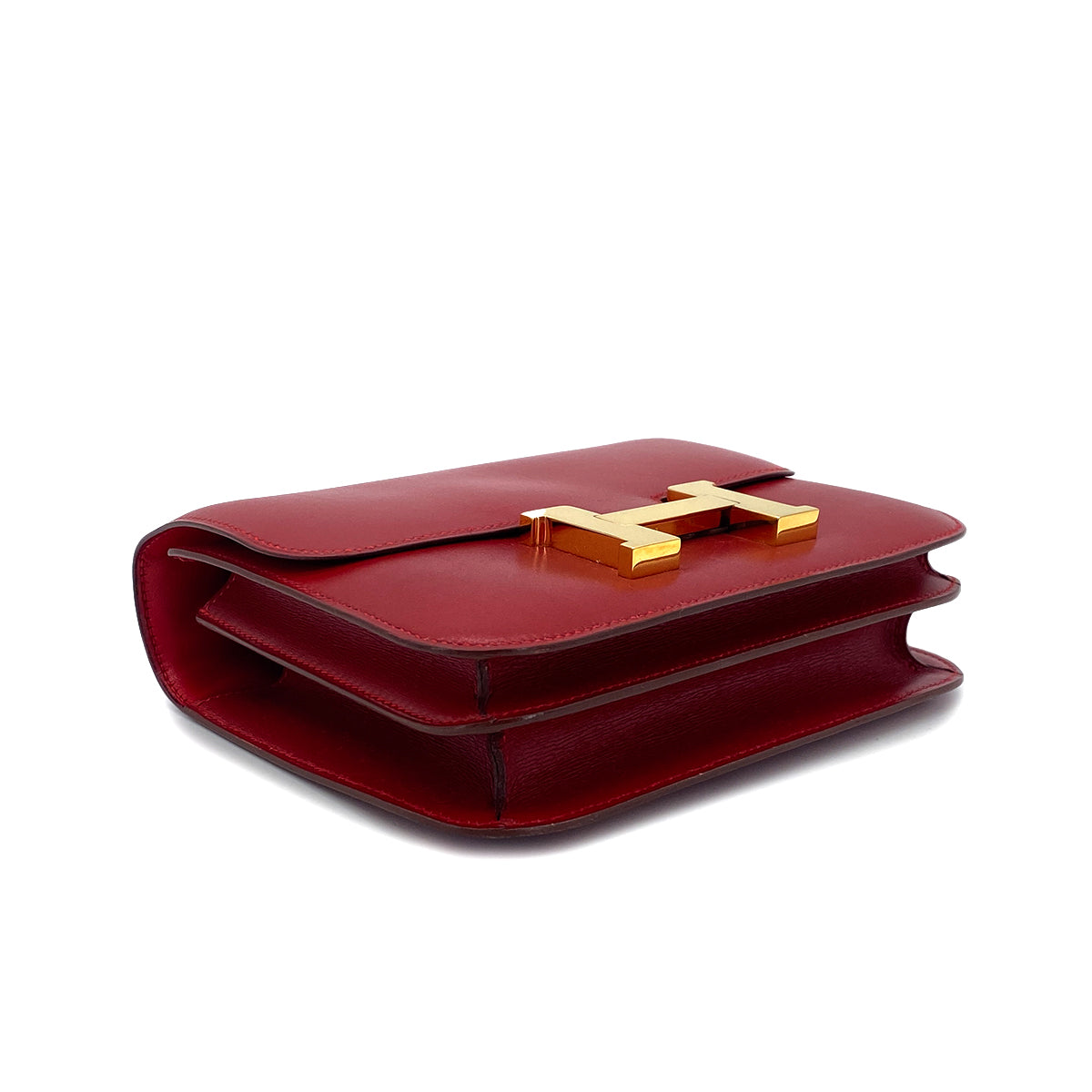 HERMES CONSTANCE 18 ROUGE VIF BOXCALF SHOULDER BAG 〇U GHW 90301626