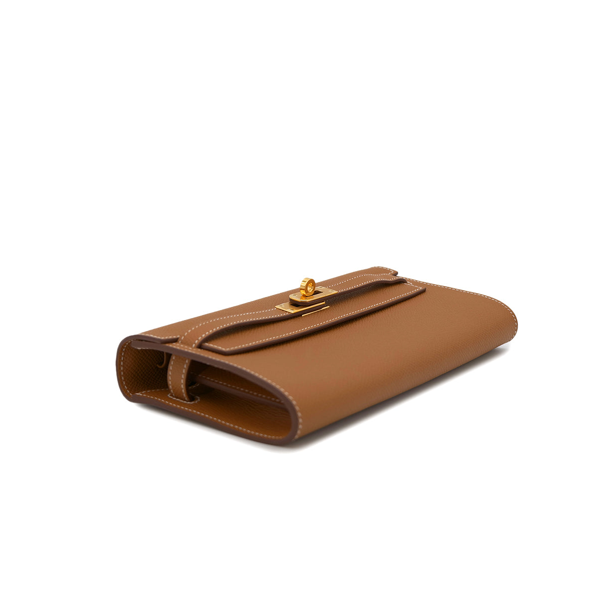 HERMES KELLY TO GO GOLD VEAU EPSOM WALLET SHOULDER BAG W GHW 90301627