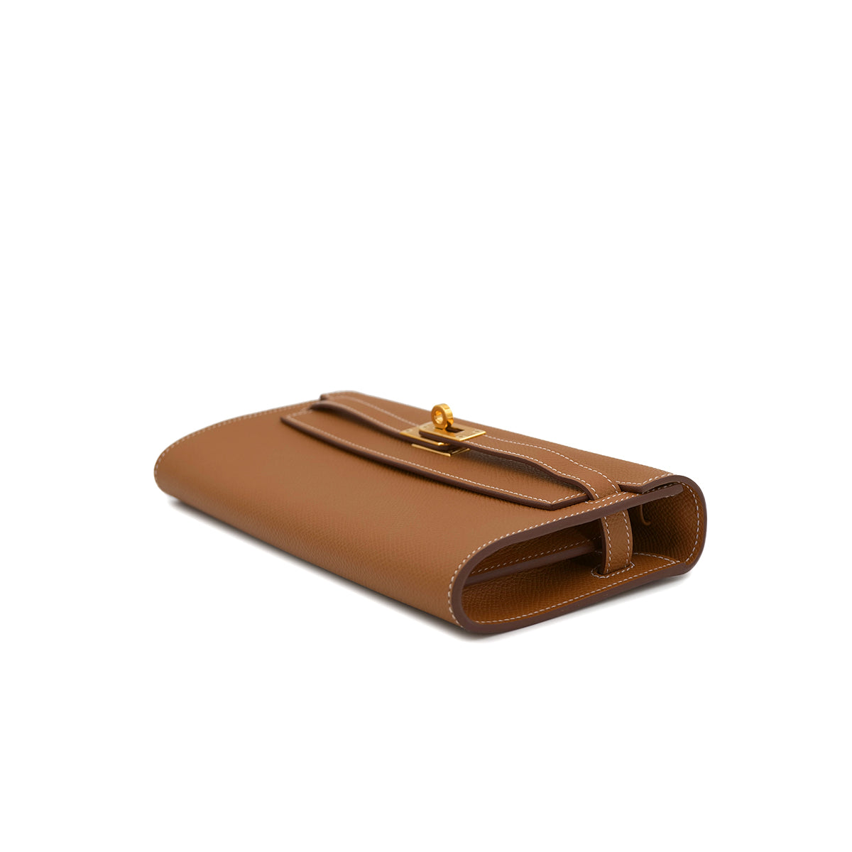 HERMES KELLY TO GO GOLD VEAU EPSOM WALLET SHOULDER BAG W GHW 90301627