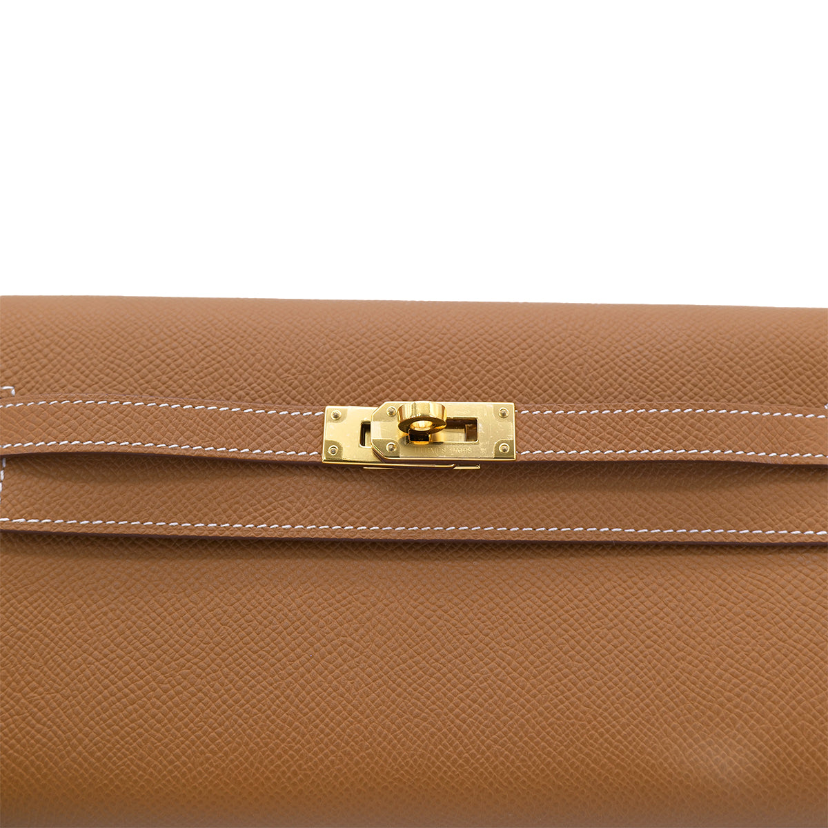 HERMES KELLY TO GO GOLD VEAU EPSOM WALLET SHOULDER BAG W GHW 90301627