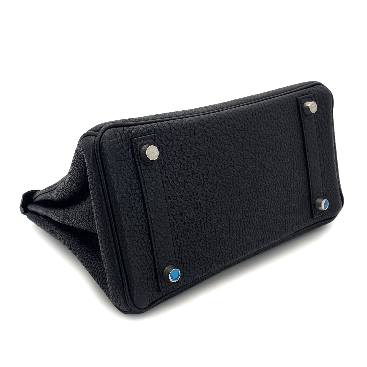 HERMES BIRKIN 25 BLACK TOGO HAND BAG □L SHW 90301630