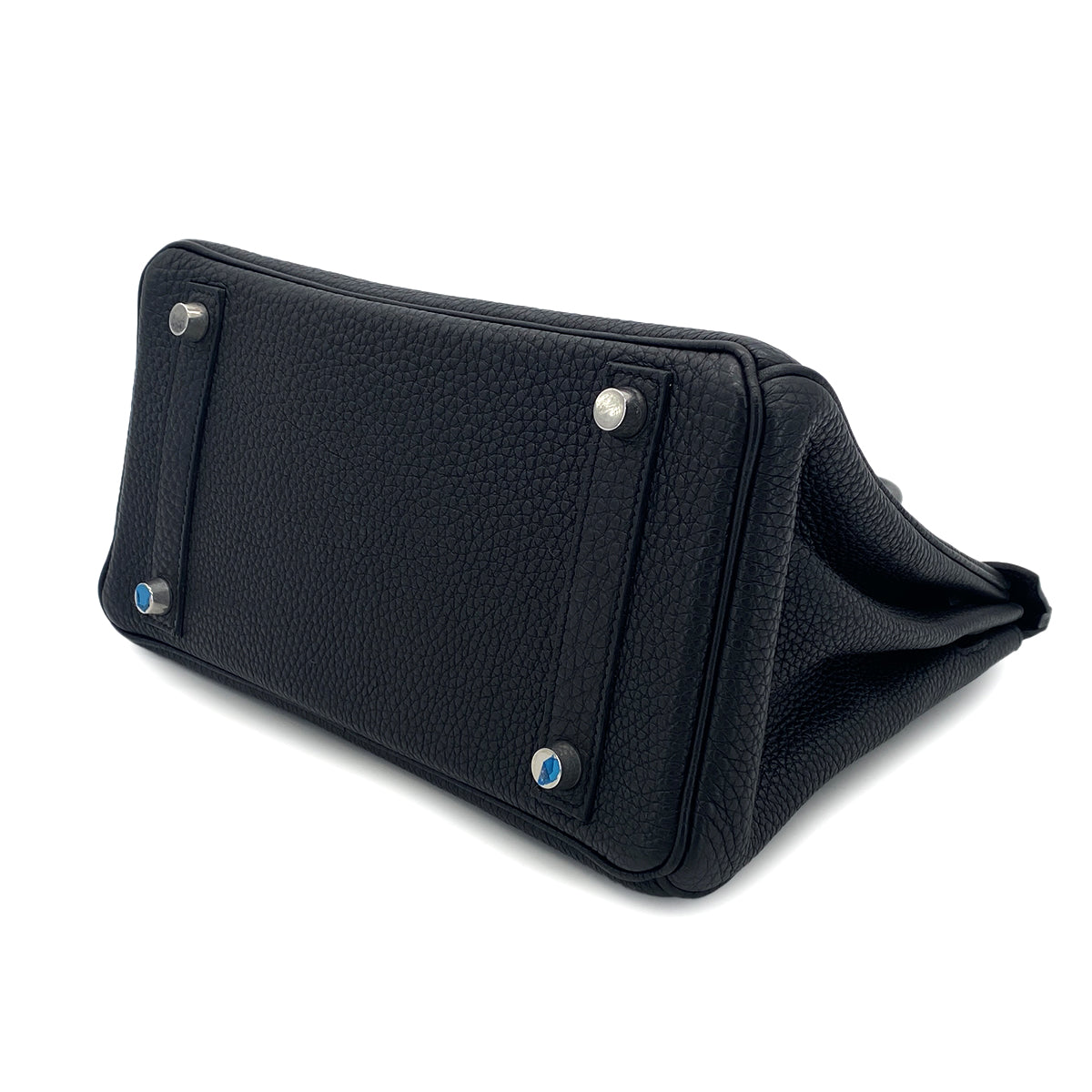 HERMES BIRKIN 25 BLACK TOGO HAND BAG □L SHW 90301630