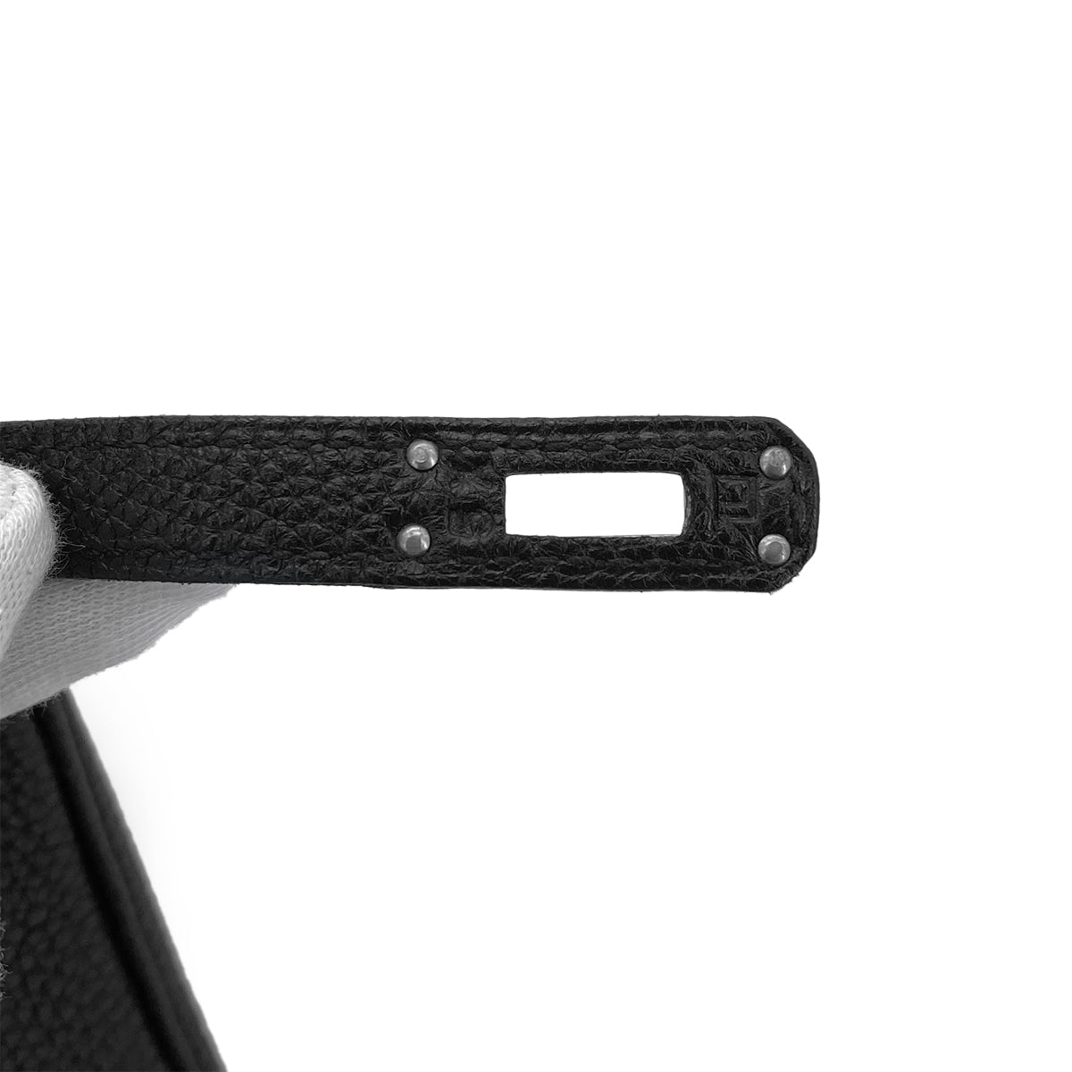 HERMES BIRKIN 25 BLACK TOGO HAND BAG □L SHW 90301630