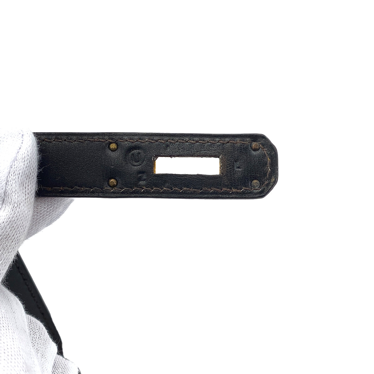 HERMES KELLY 28 SELLIER EBENE BOX CALF HAND SHOULDER BAG 〇U GHW 90301631