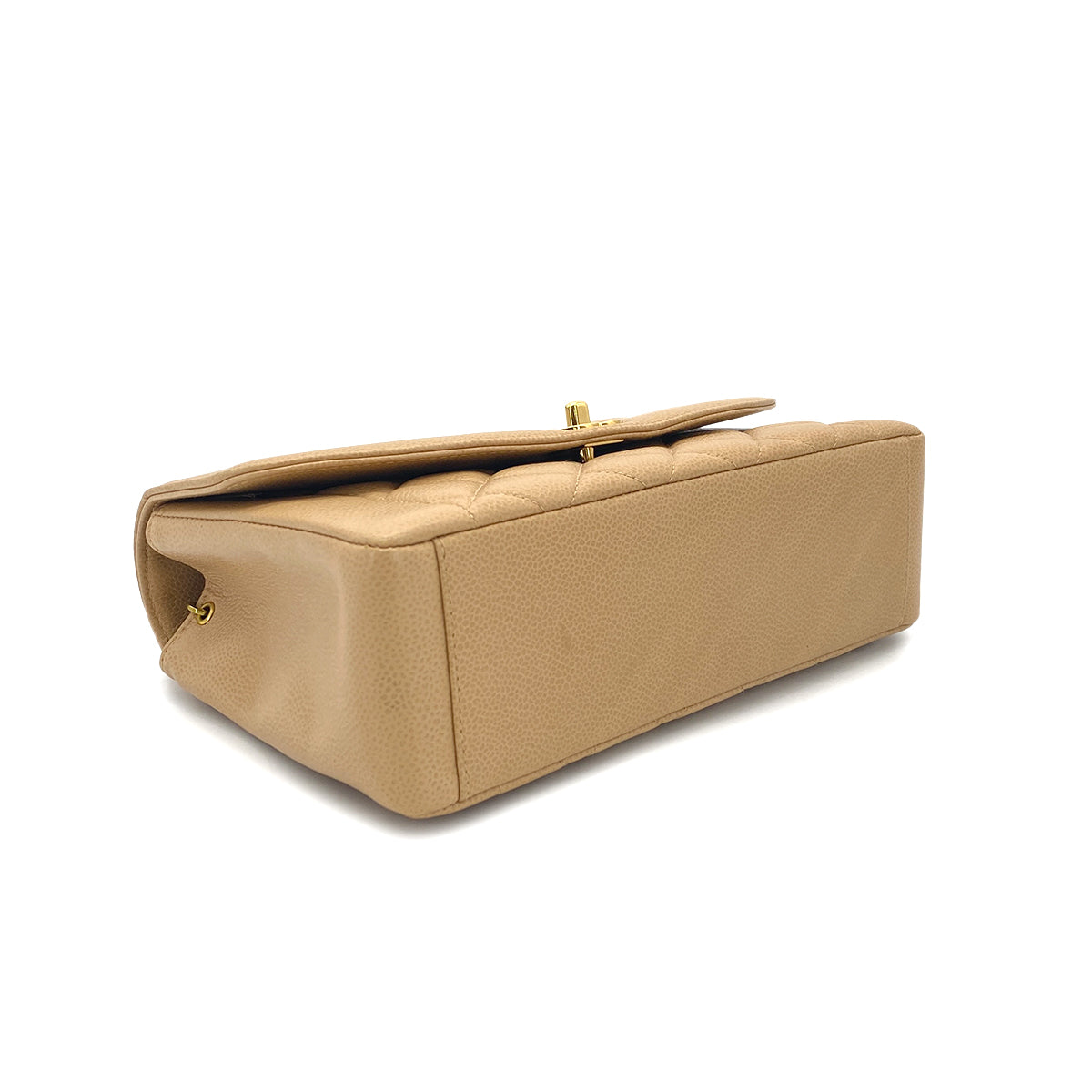 CHANEL VINTAGE DIANA MEDIUM CHAIN SHOULDER BAG BEIGE CAVIAR SKIN 90301634