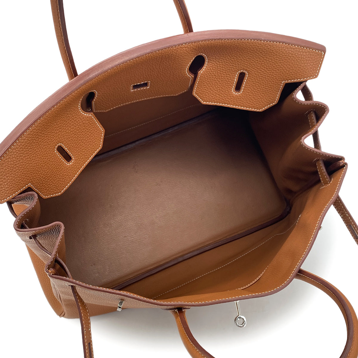 HERMES BIRKIN 40 GOLD TOGO HAND BAG □P SHW 90301646