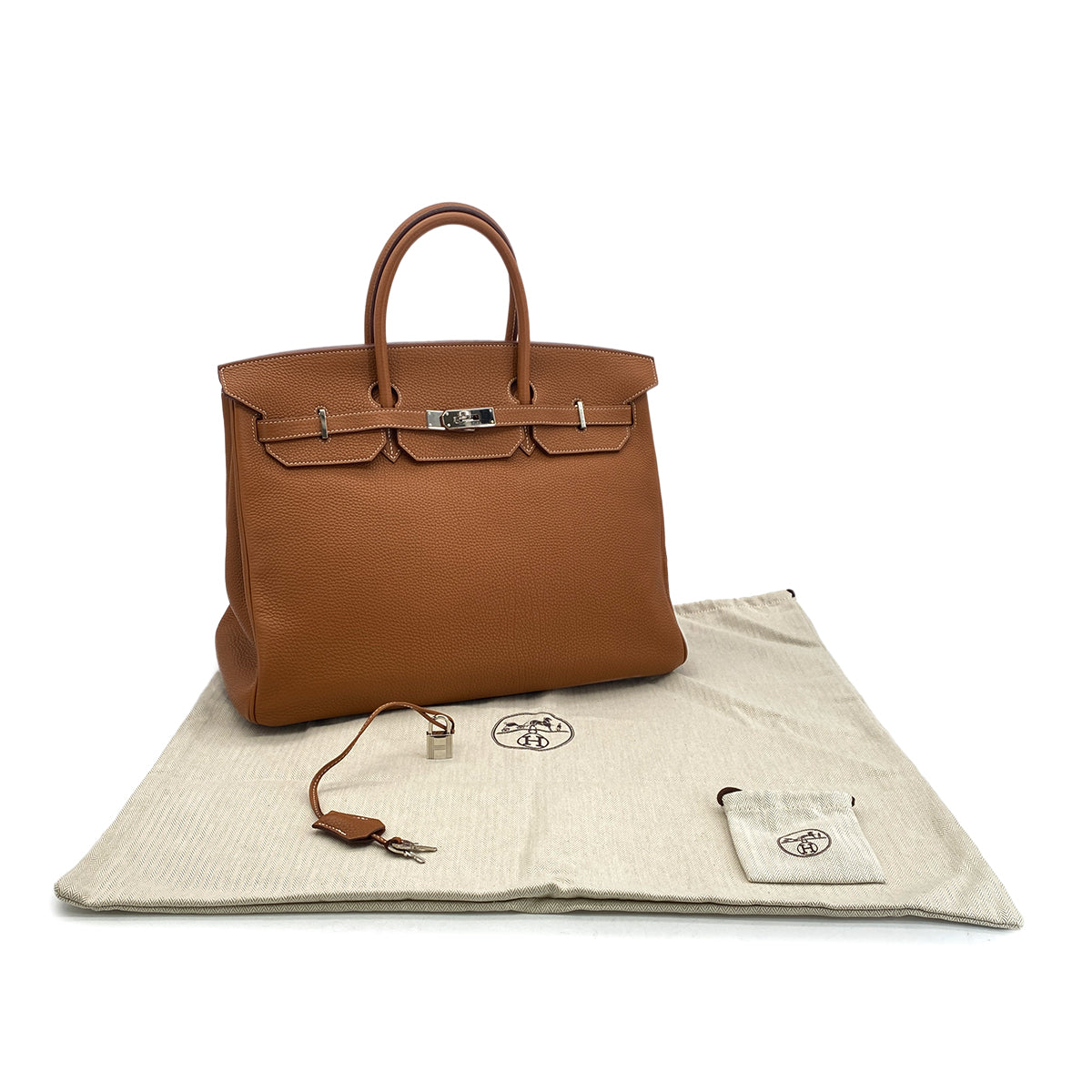 HERMES BIRKIN 40 GOLD TOGO HAND BAG □P SHW 90301646