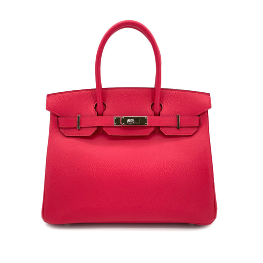 HERMES BIRKIN 30 ROSE EXTREME EPSOM HAND BAG D SHW 90301649