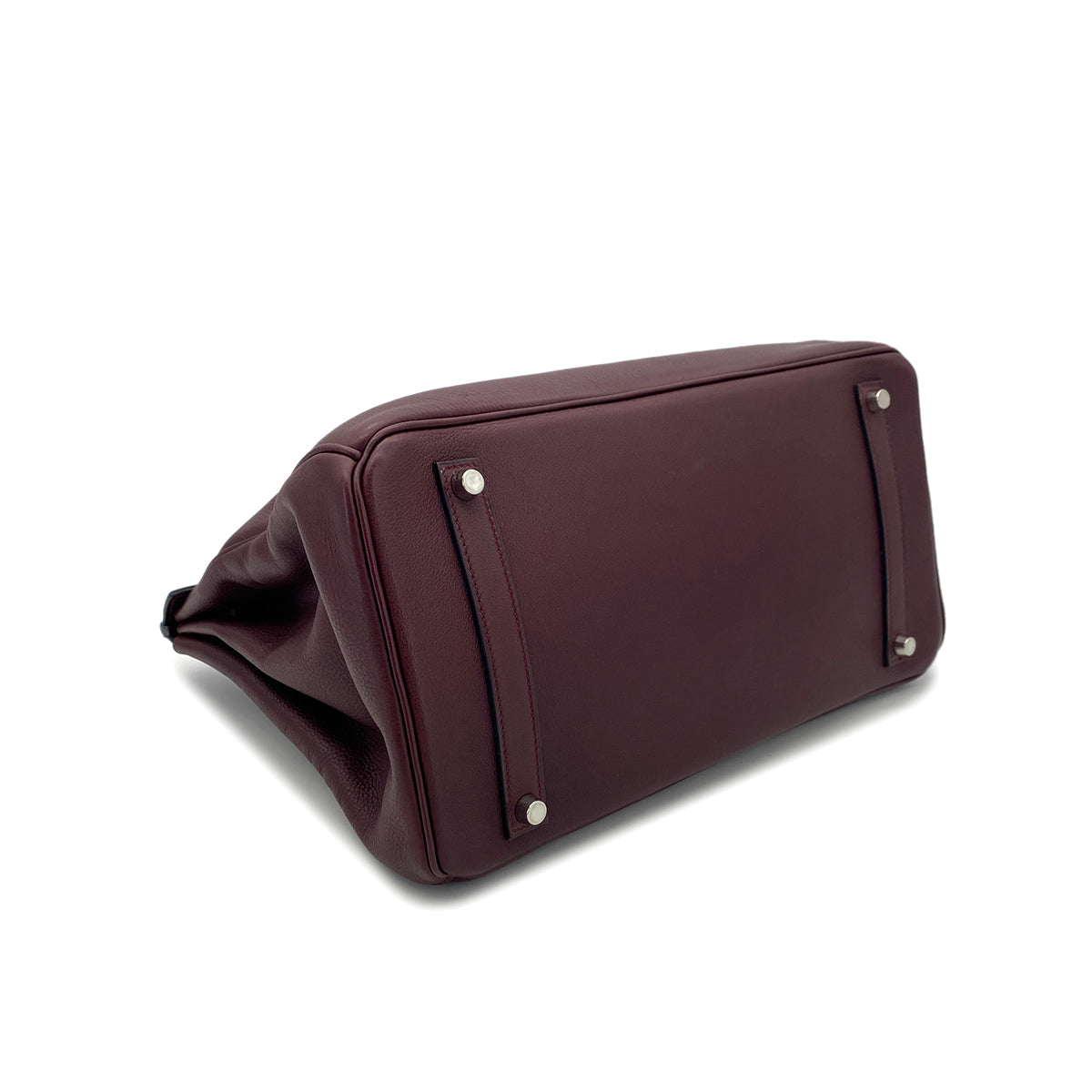 HERMES BIRKIN 35 PRUNE EVERCOLOR HAND BAG □N SHW 90301651