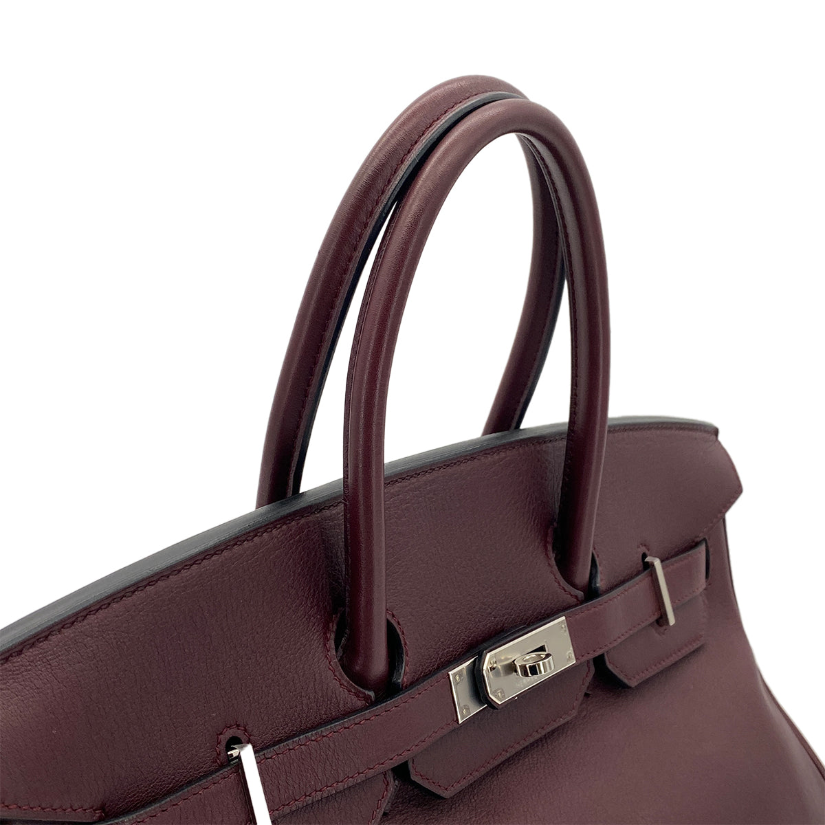 HERMES BIRKIN 35 PRUNE EVERCOLOR HAND BAG □N SHW 90301651