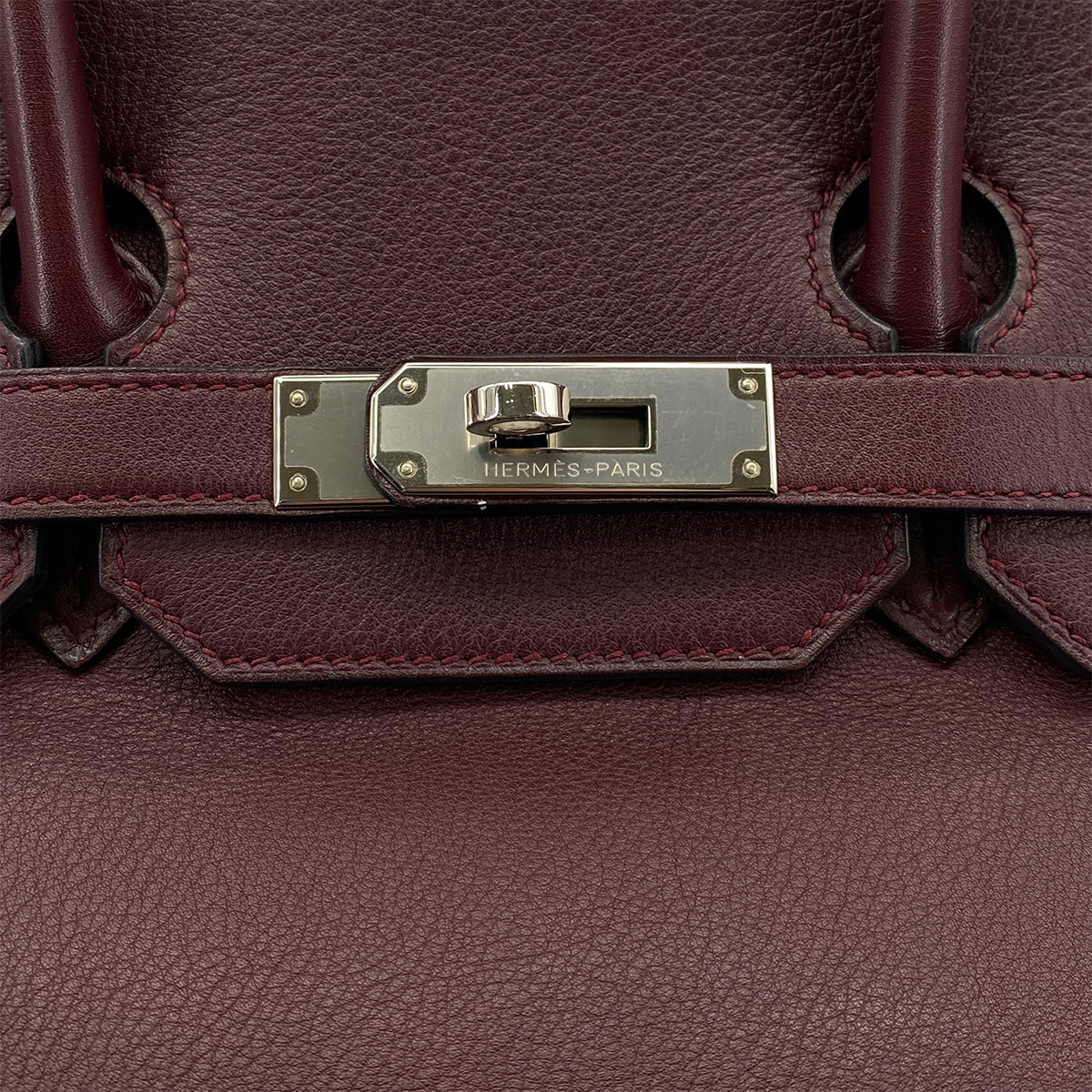 HERMES BIRKIN 35 PRUNE EVERCOLOR HAND BAG □N SHW 90301651