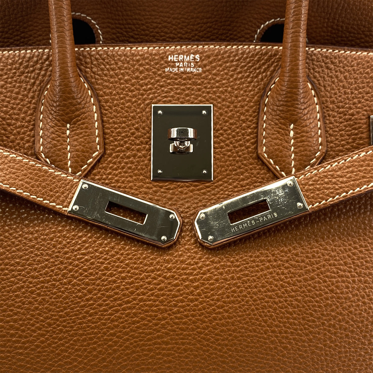 HERMES BIRKIN 30 GOLD TOGO HAND BAG □H SHW 90301652