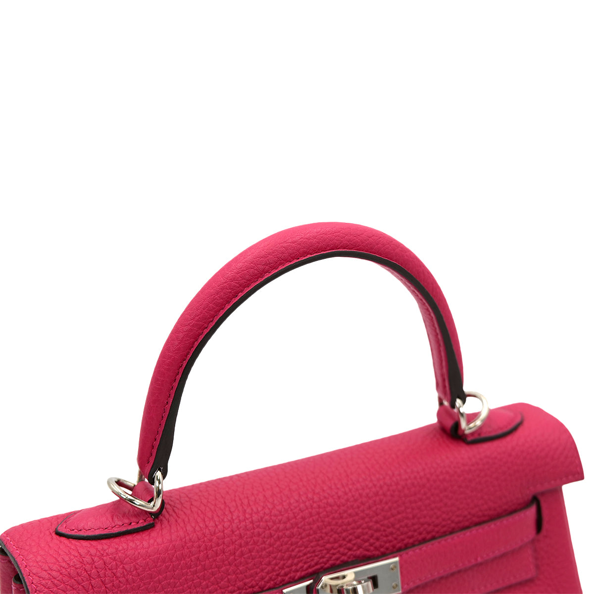 HERMES KELLY 25 RETOURNE ROSE MEXICOE TOGO HAND SHOULDER BAG U SHW 90301653
