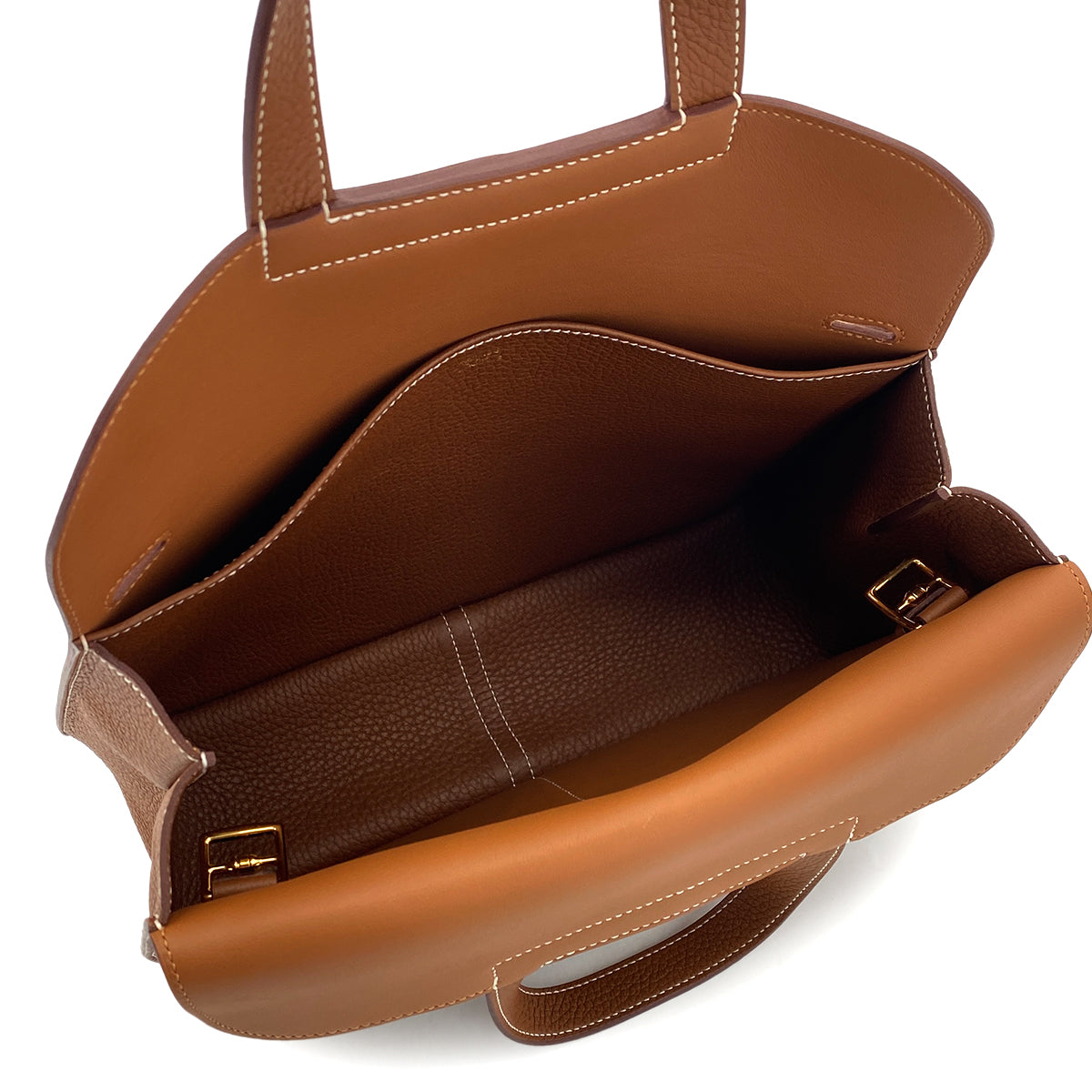 HERMES HALZAN 31 GOLD TAURILLON CLEMENCE 5WAY HAND SHOULDER BAG B GHW 90301654