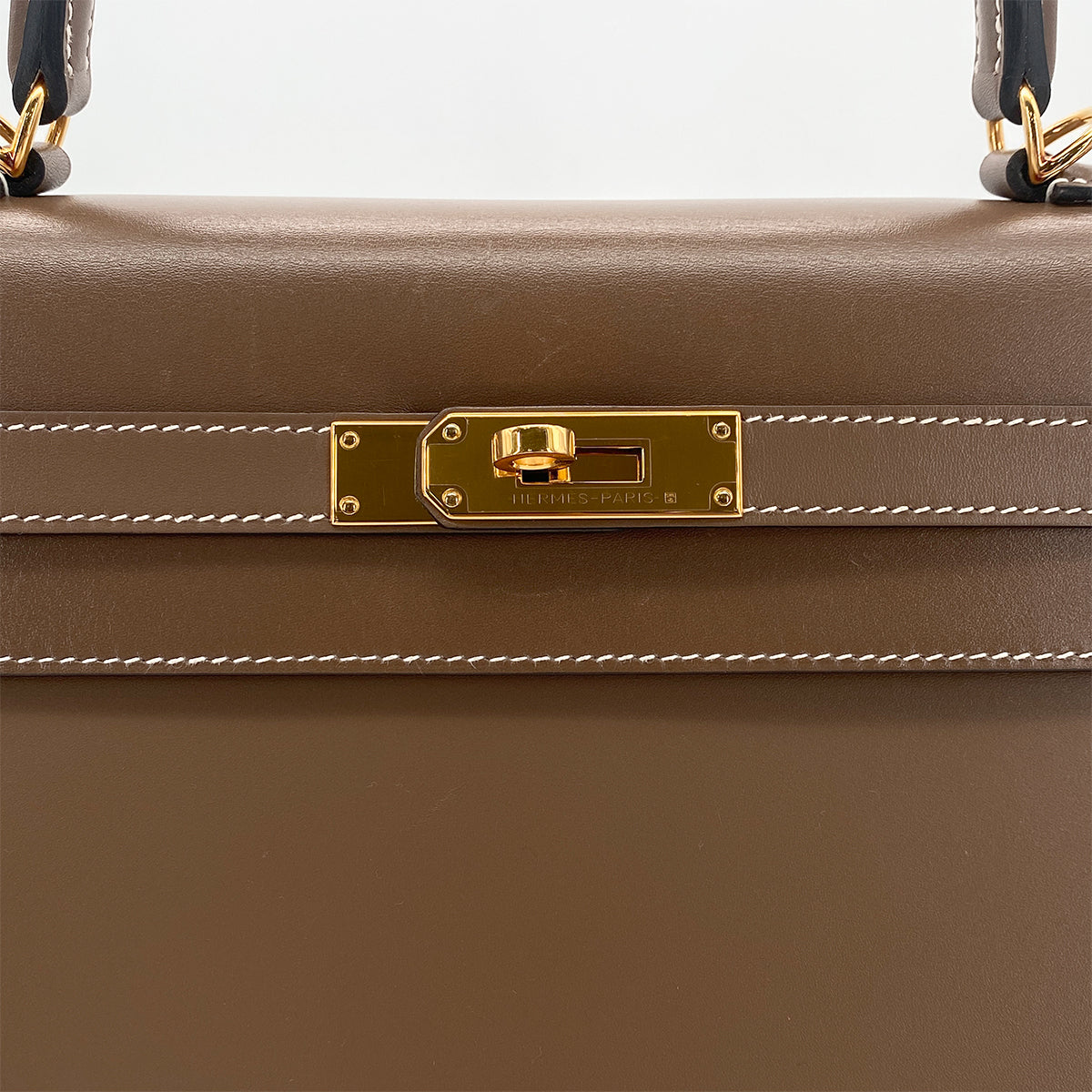 HERMES KELLY 35 SELLIER ETOUPE VEAU TADELAKT HAND SHOULDER BAG A GHW 90301655