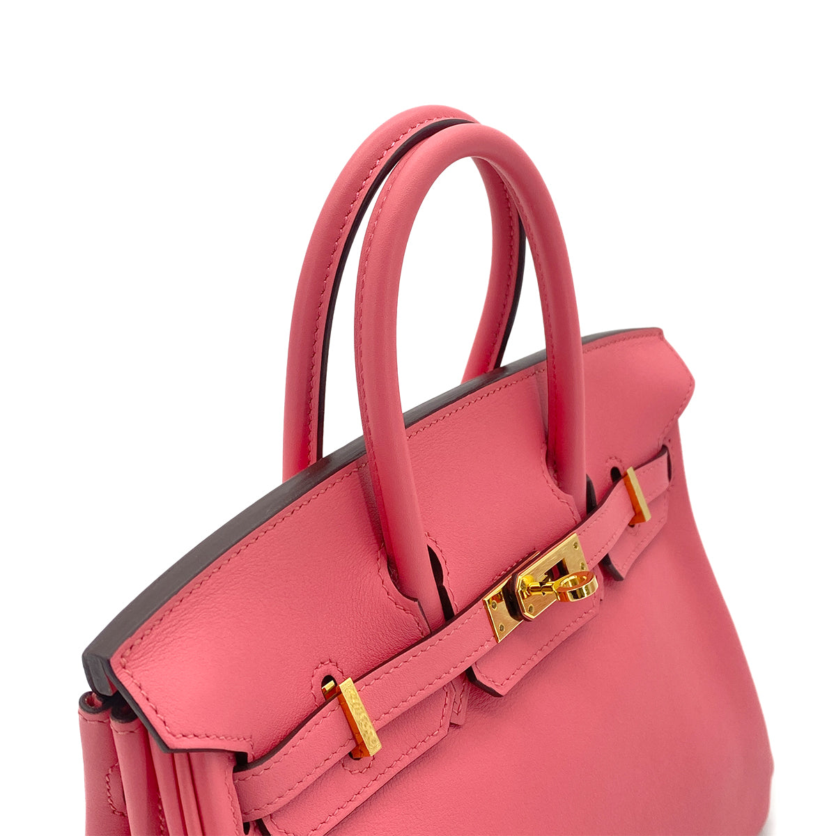 HERMES BIRKIN 25 ROSE AZALEE VEAU SWIFT HAND BAG A GHW 90301657