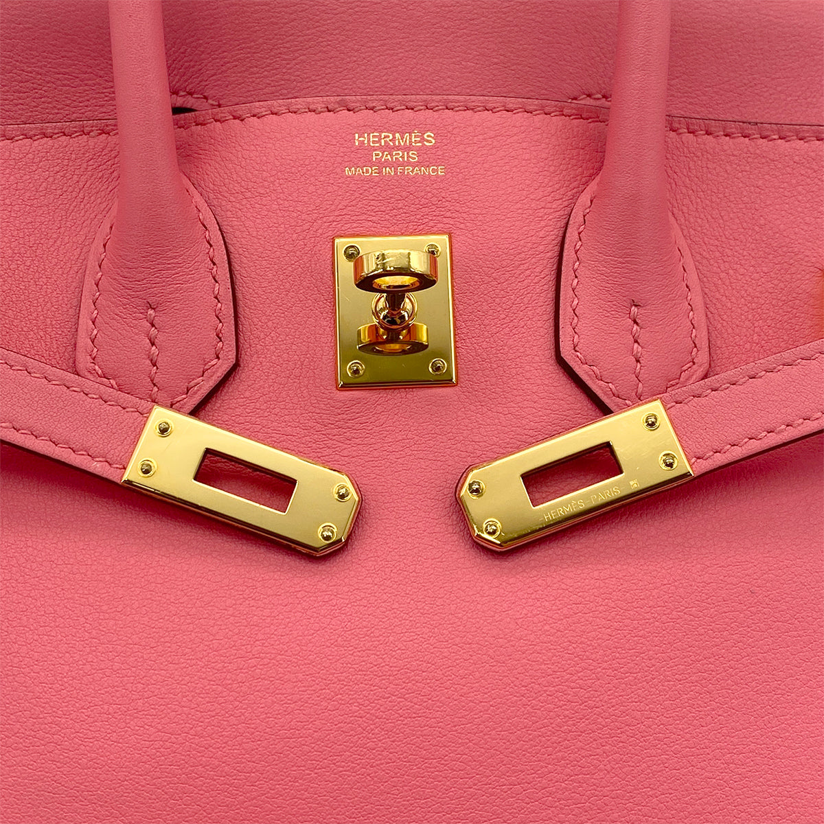 HERMES BIRKIN 25 ROSE AZALEE VEAU SWIFT HAND BAG A GHW 90301657