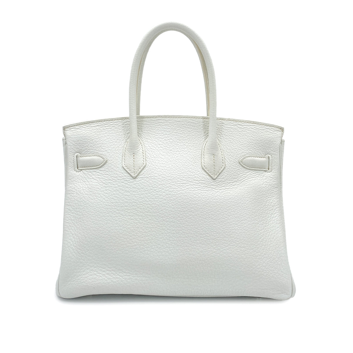 HERMES BIRKIN 30 WHITE TAURILLON CLEMENCE HAND BAG □N SHW 90301658