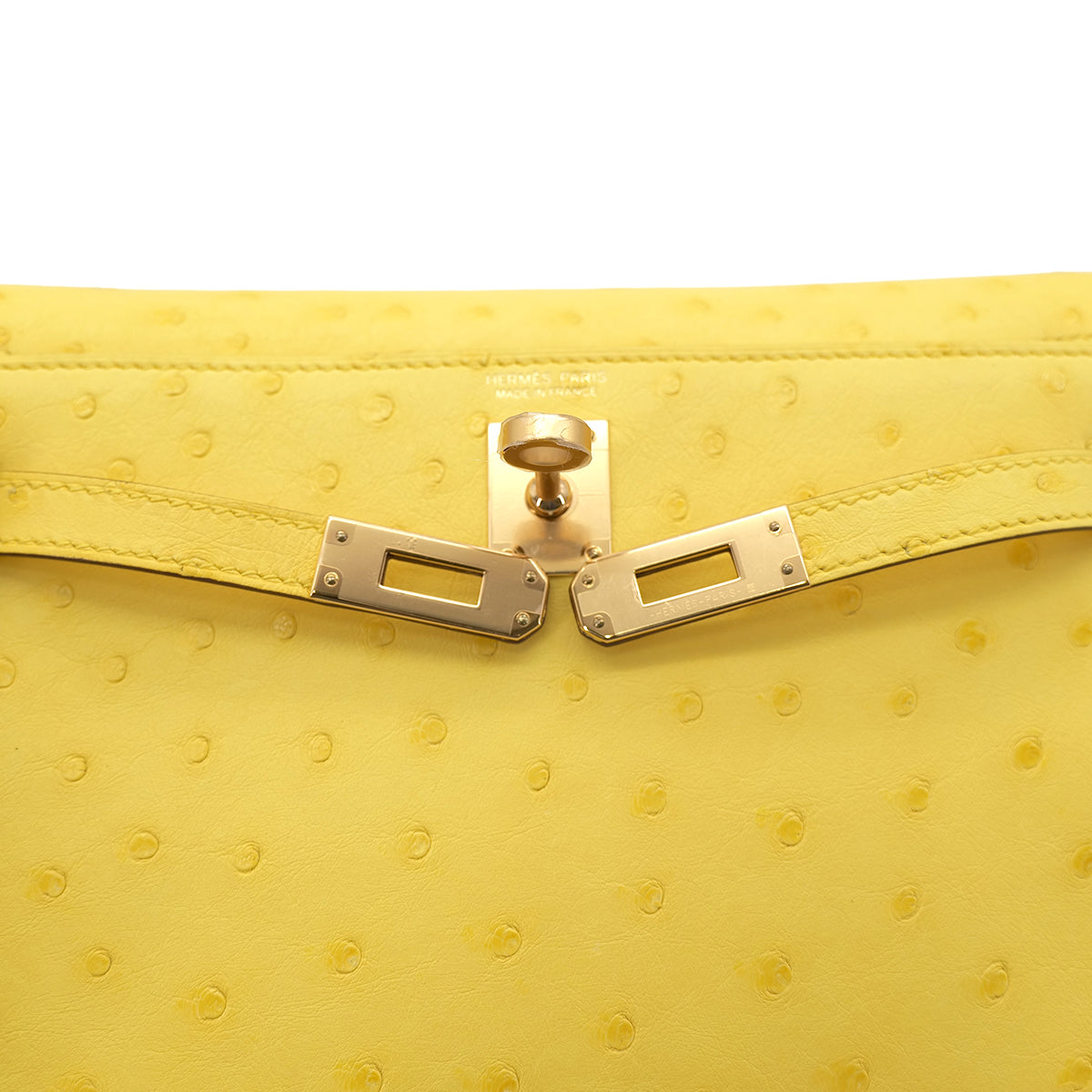 HERMES KELLY DANCE2 JAUNE CITRON OSTRICH 4WAY BAG Y RGHW 90301659