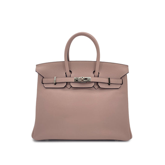 HERMES BIRKIN 25 GLYCINE EVERCOLOR HAND BAG T SHW 90301660