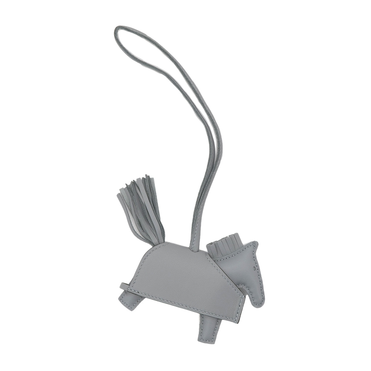 HERMES BAG CHARM RODEO ROBEO ROCK PM GRIS PANTIN SWIFT K 90301661