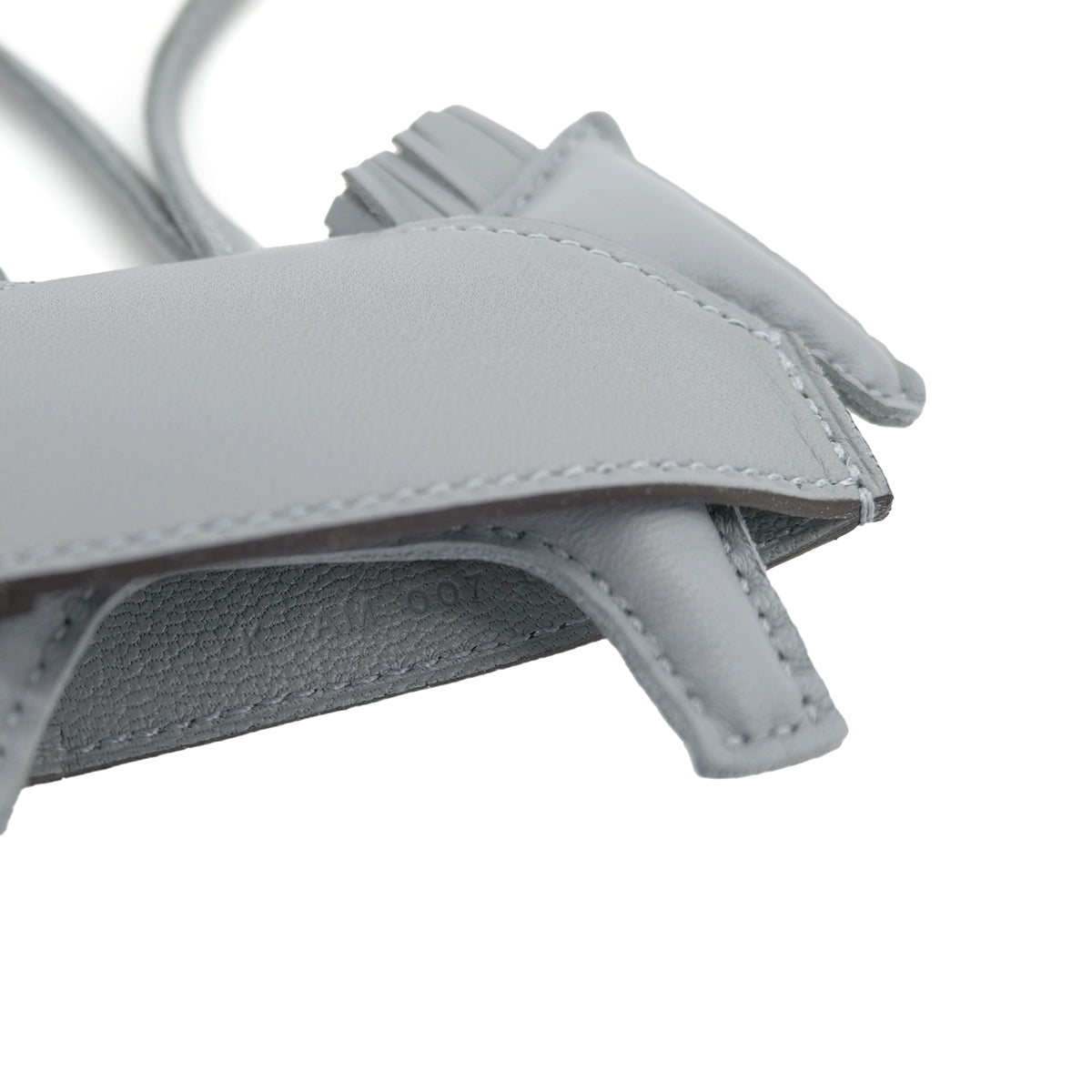 HERMES BAG CHARM RODEO ROBEO ROCK PM GRIS PANTIN SWIFT K 90301661