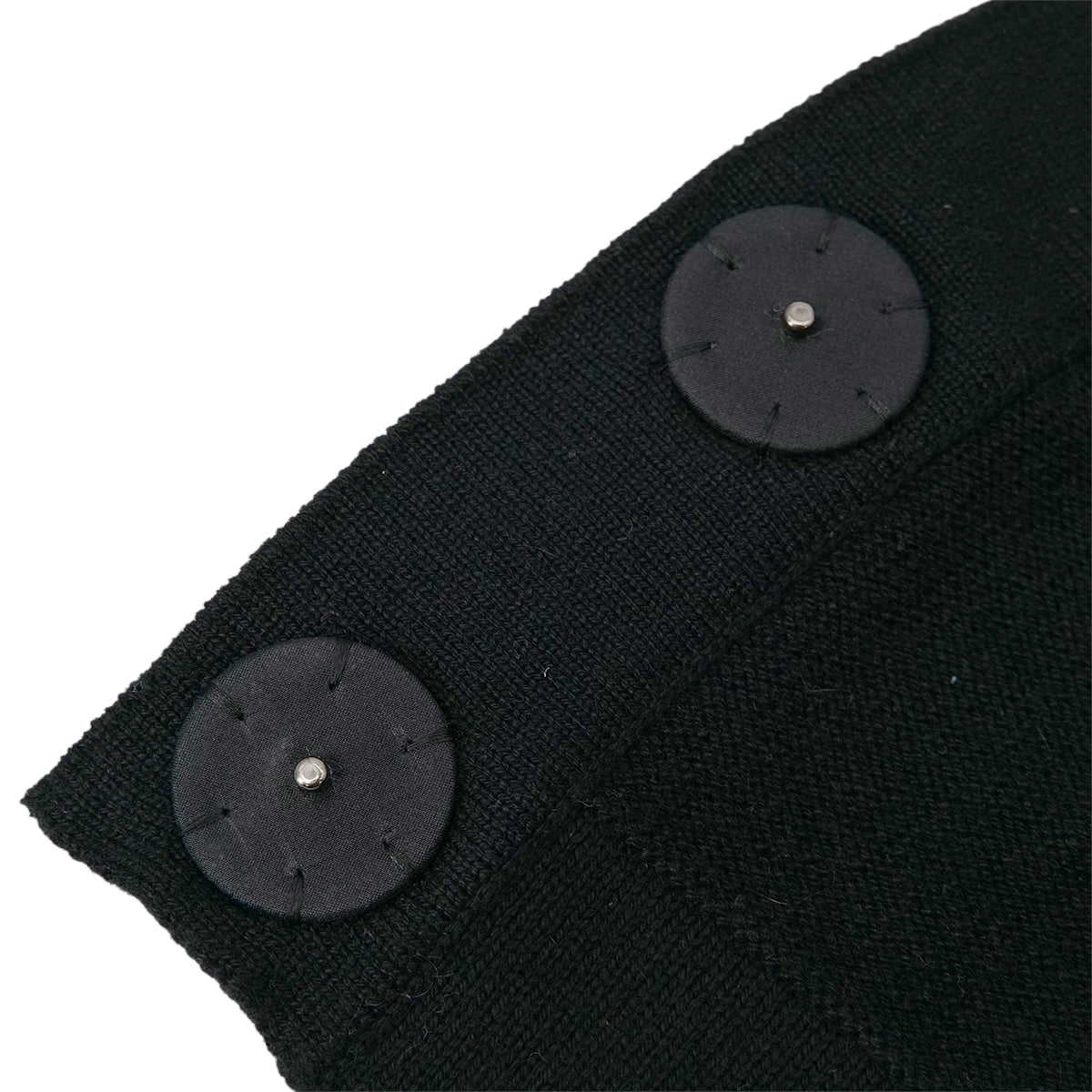 CHANEL COCOMARK BIJOU BUTTON KNIT VEST BLACK CASHMERE 40 P73 RTW 90301668