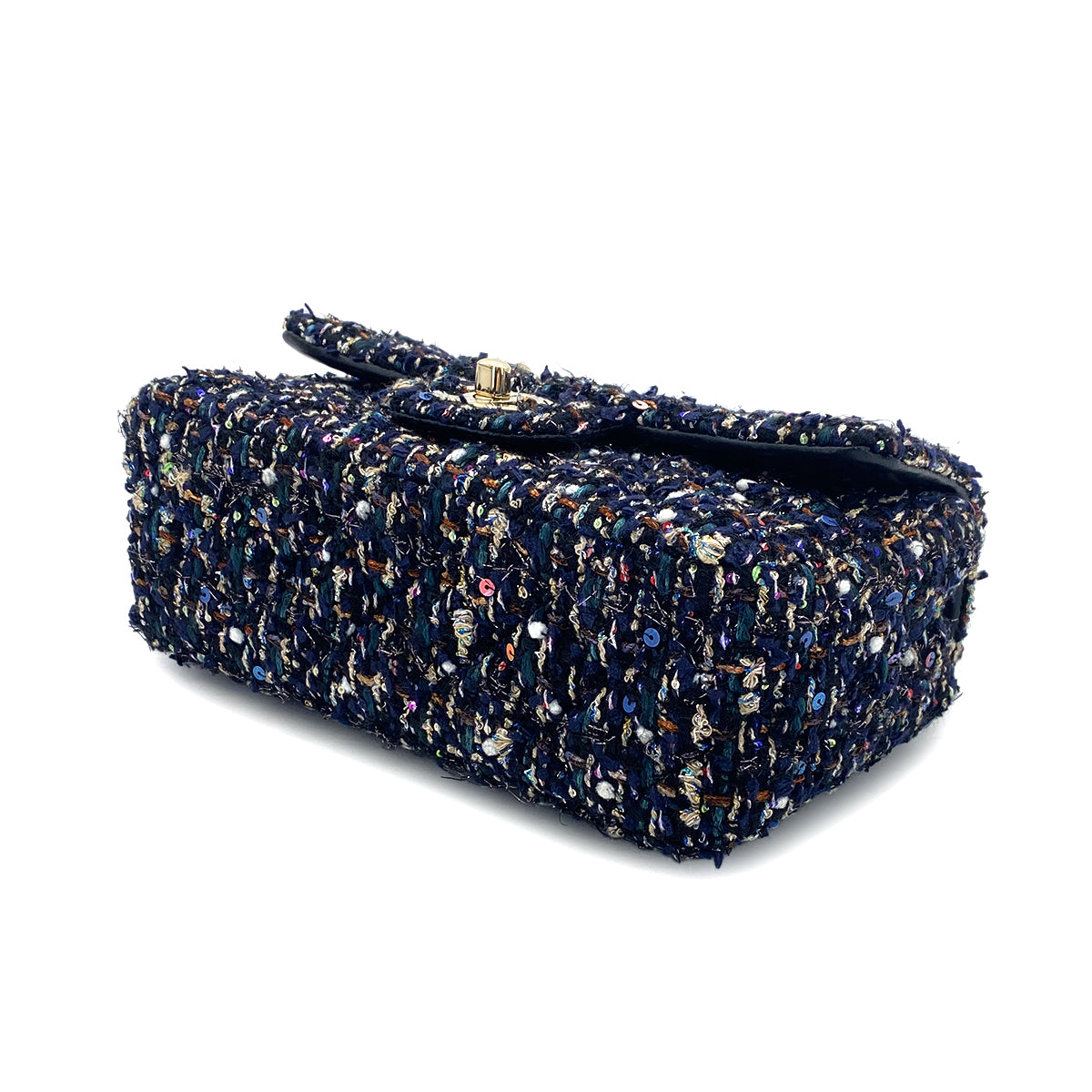 CHANEL MINI MATELASSE 20 CHAIN SHOULDER BAG MULTICOLOR TWEED 90301697