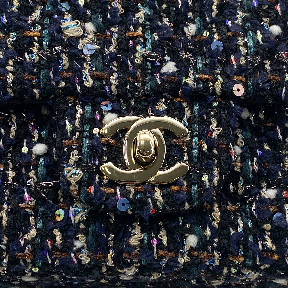 CHANEL MINI MATELASSE 20 CHAIN SHOULDER BAG MULTICOLOR TWEED 90301697