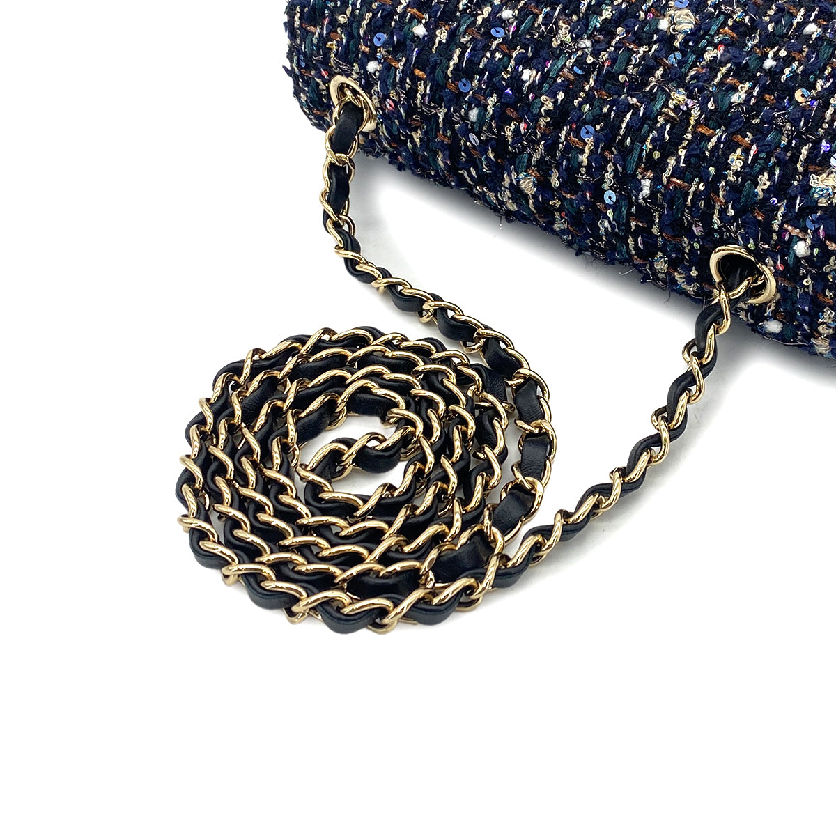 CHANEL MINI MATELASSE 20 CHAIN SHOULDER BAG MULTICOLOR TWEED 90301697