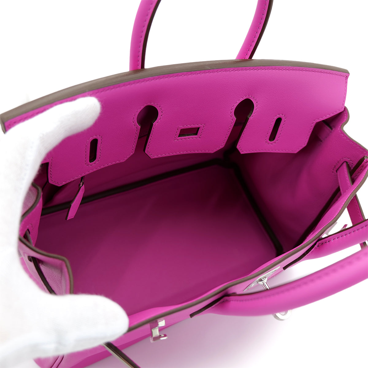 HERMES BIRKIN 25 MAGNOLIA SWIFT HAND BAG U SHW 90301703