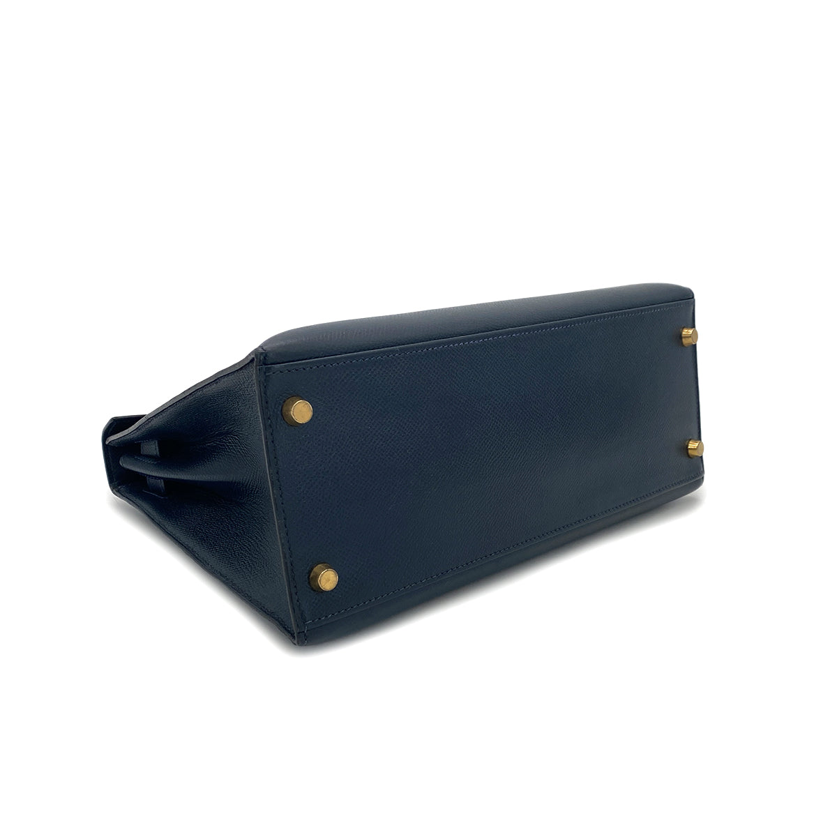 HERMES KELLY 28 SELLIER BLUE MARINE COUCHEVEL HAND SHOULDER BAG 〇Y GHW 90301705