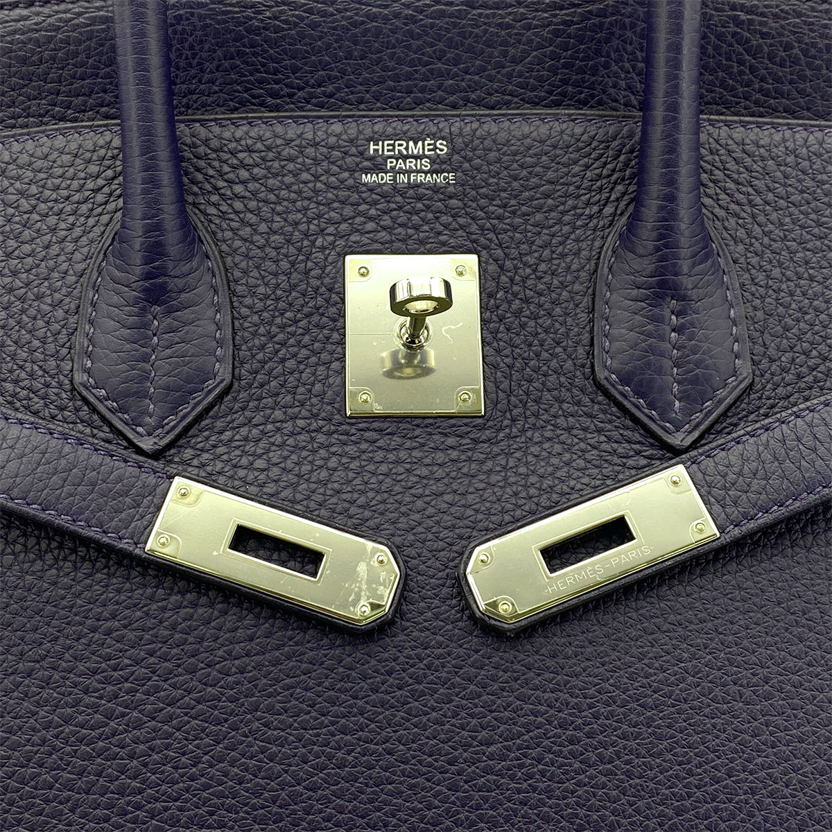 HERMES BIRKIN 35 VERSO BLUE NUIT ROSE PURPLE TAURILLON CLEMENCE HAND BAG A SHW 90301713
