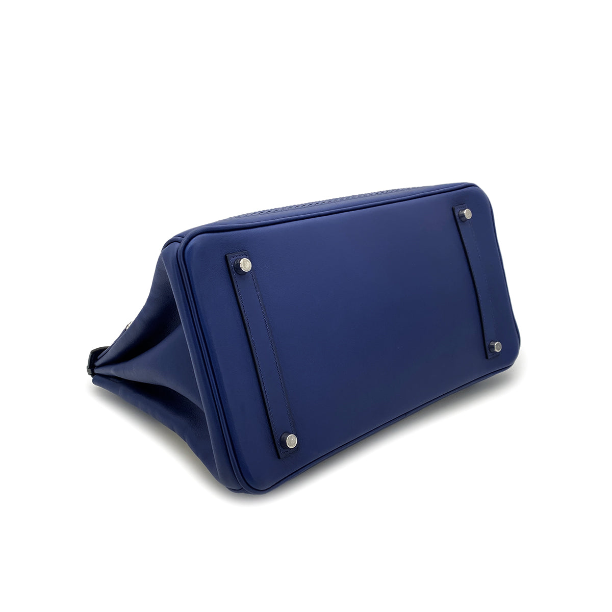 HERMES BIRKIN 35 GHILLIES BLUE SAPHIR SWIFT TOILE H HAND BAG R SHW 90301720