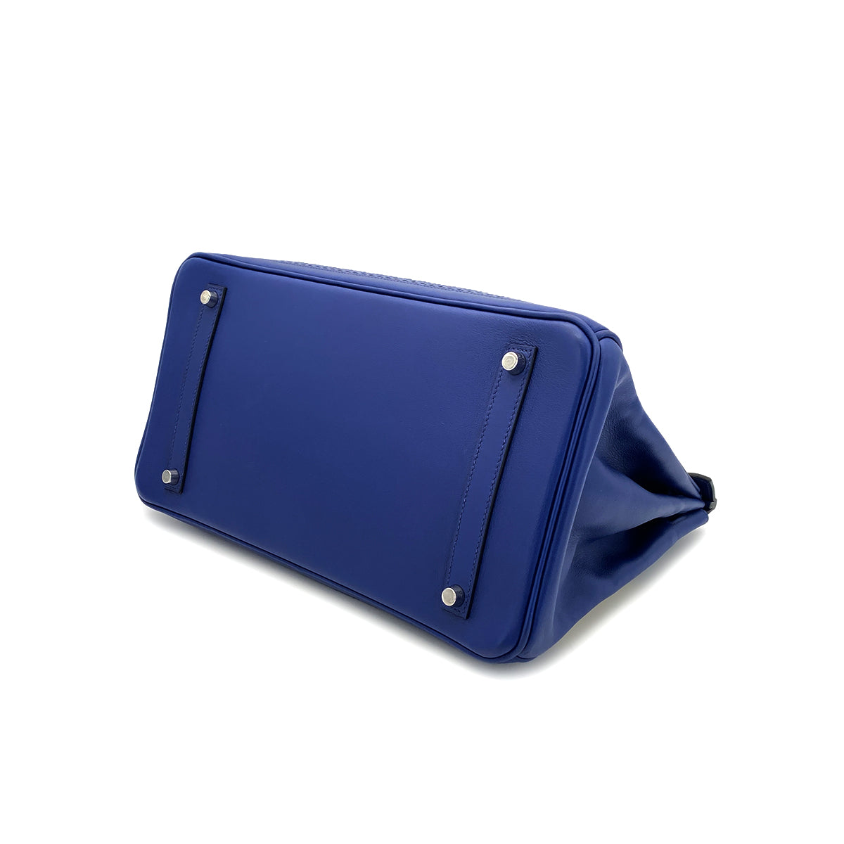 HERMES BIRKIN 35 GHILLIES BLUE SAPHIR SWIFT TOILE H HAND BAG R SHW 90301720