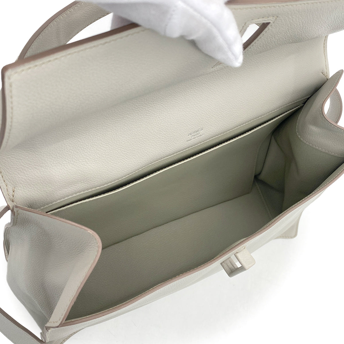 HERMES ETRIBELT GRIS PERLE EVER GRAIN HAND BAG □Q SHW 90301721