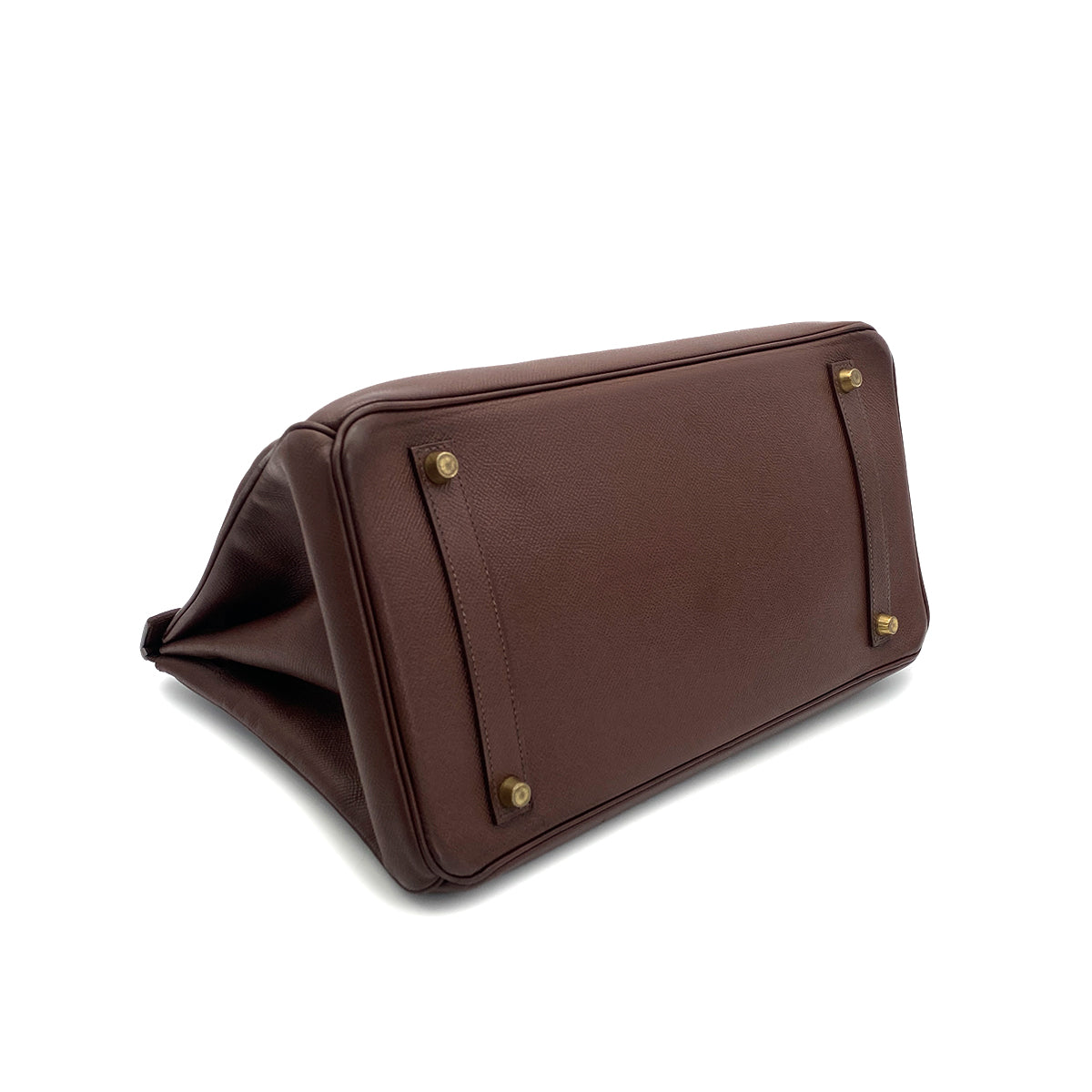 HERMES BIRKIN 35 HABANA COURCHEVEL HAND BAG □A GHW 90301723