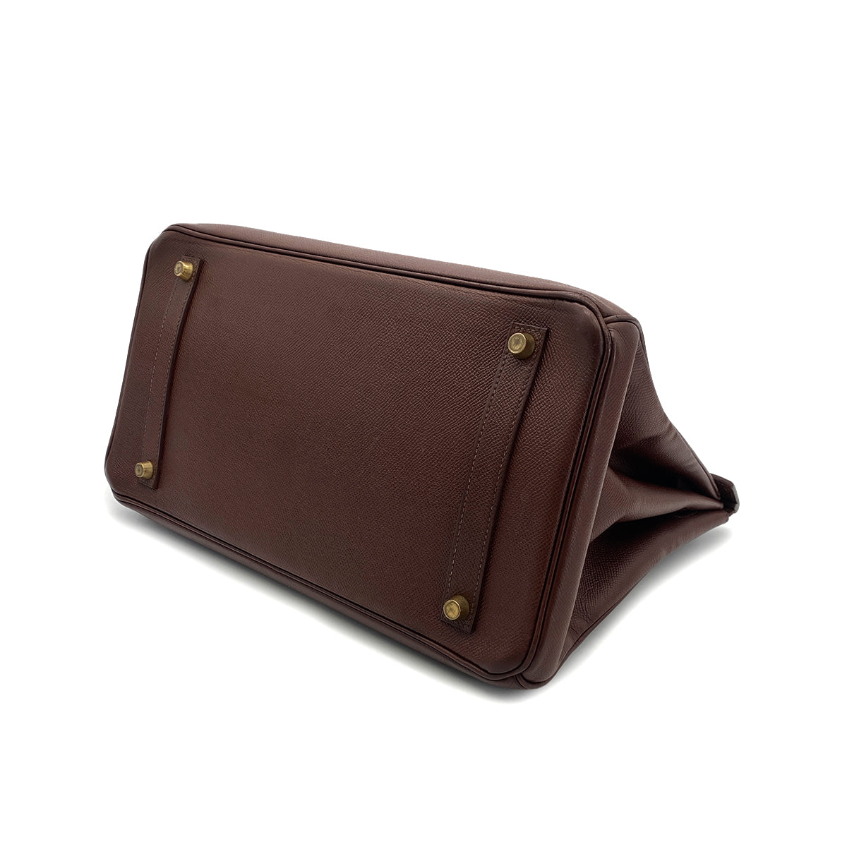 HERMES BIRKIN 35 HABANA COURCHEVEL HAND BAG □A GHW 90301723