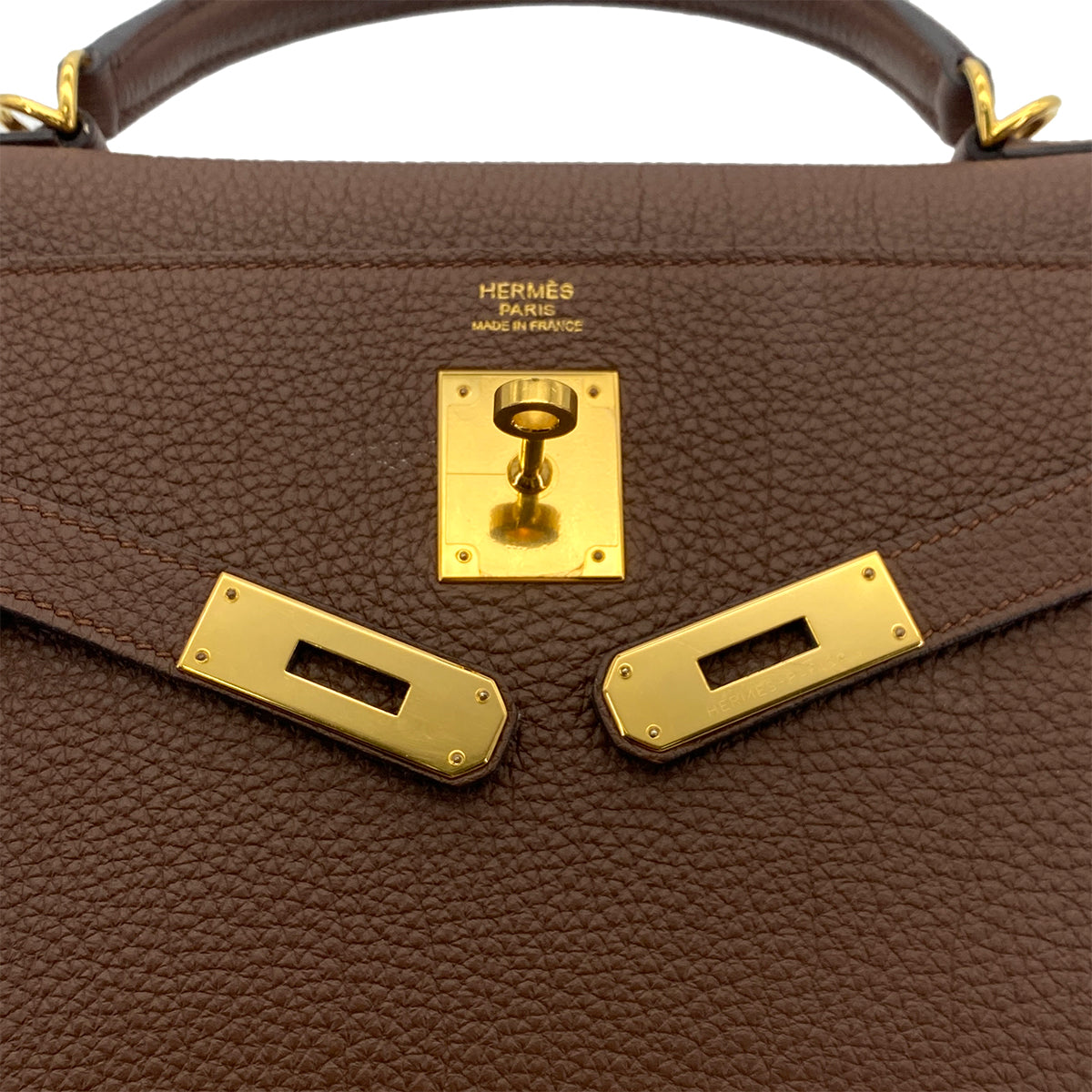 HERMES KELLY 32 RETOURNE BRULEE TOGO HAND SHOULDER BAG □R GHW 90301724