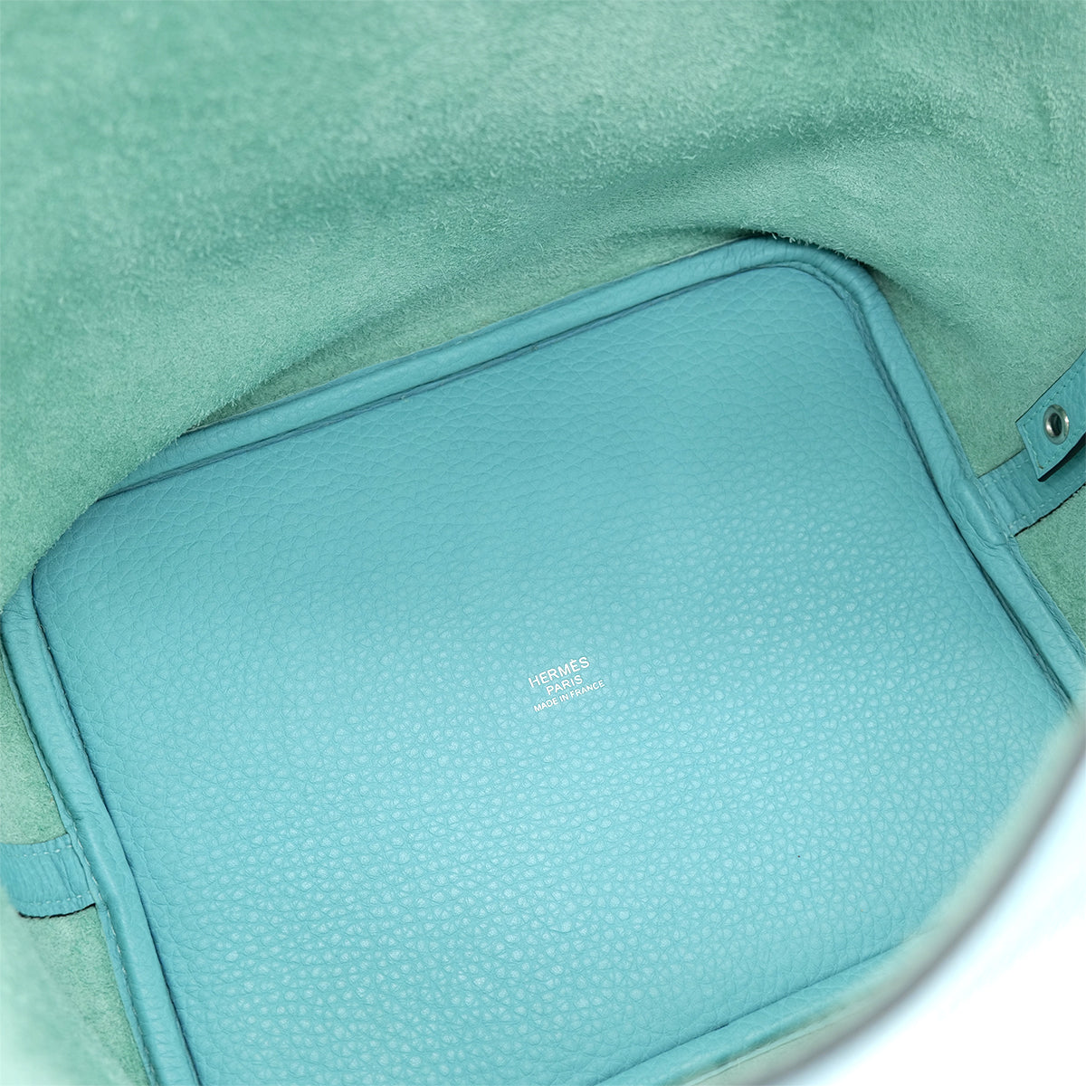 HERMES PICOTIN LOCK MM BLUE SAINT CYR TAURILLON CLEMENCE HAND BAG X SHW 90301729