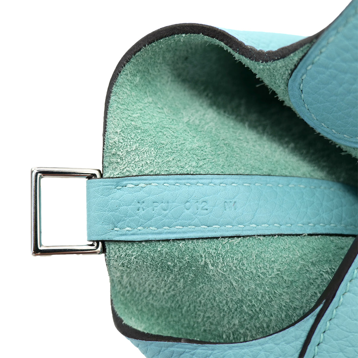 HERMES PICOTIN LOCK MM BLUE SAINT CYR TAURILLON CLEMENCE HAND BAG X SHW 90301729