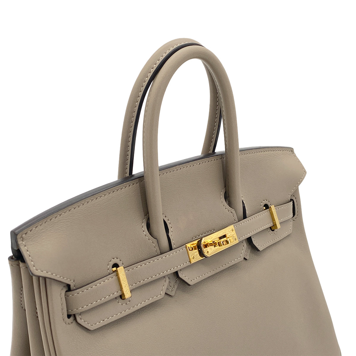 HERMES BIRKIN 25 GRIS ASPHALTE SWIFT HAND BAG A GHW 90301730